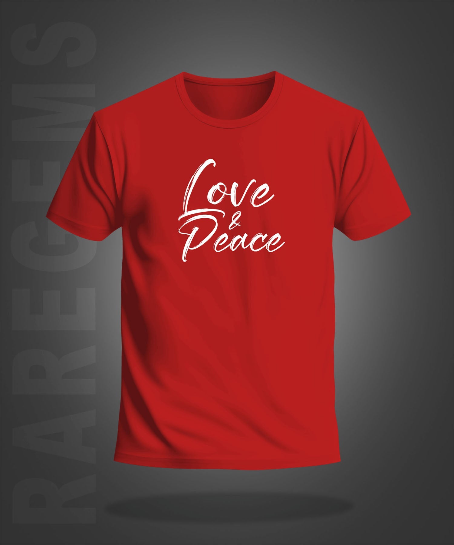 Red Half Sleeve Dove Love And Peace Printed Regular T-Shirt