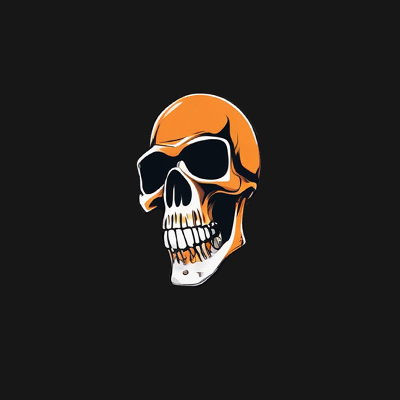 Black Half Sleeves Round Neck Urban Skeleton Printed Regular T-Shirt