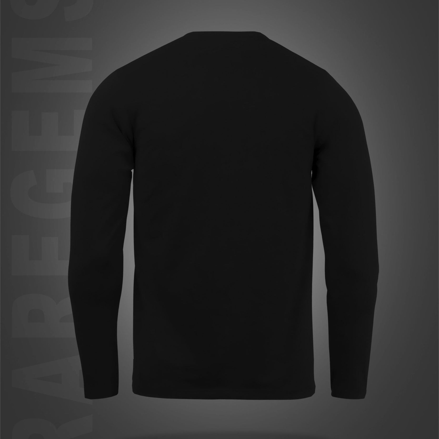 Black Round Neck GOAT Printed Full Sleeves T-Shirt