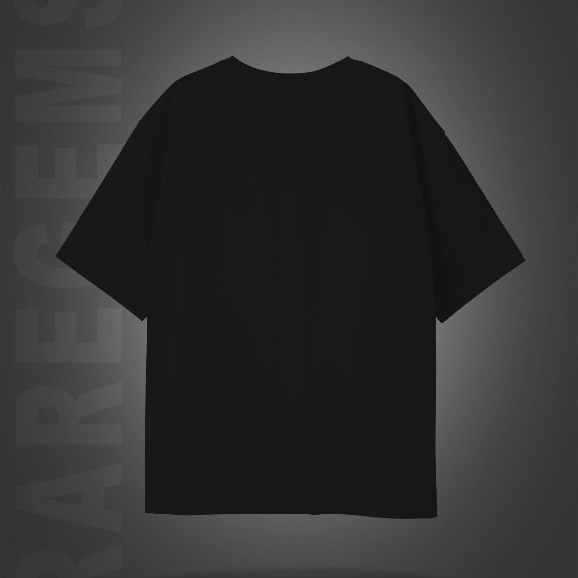 Black Half Sleeve GOAT Printed Oversized T-Shirt