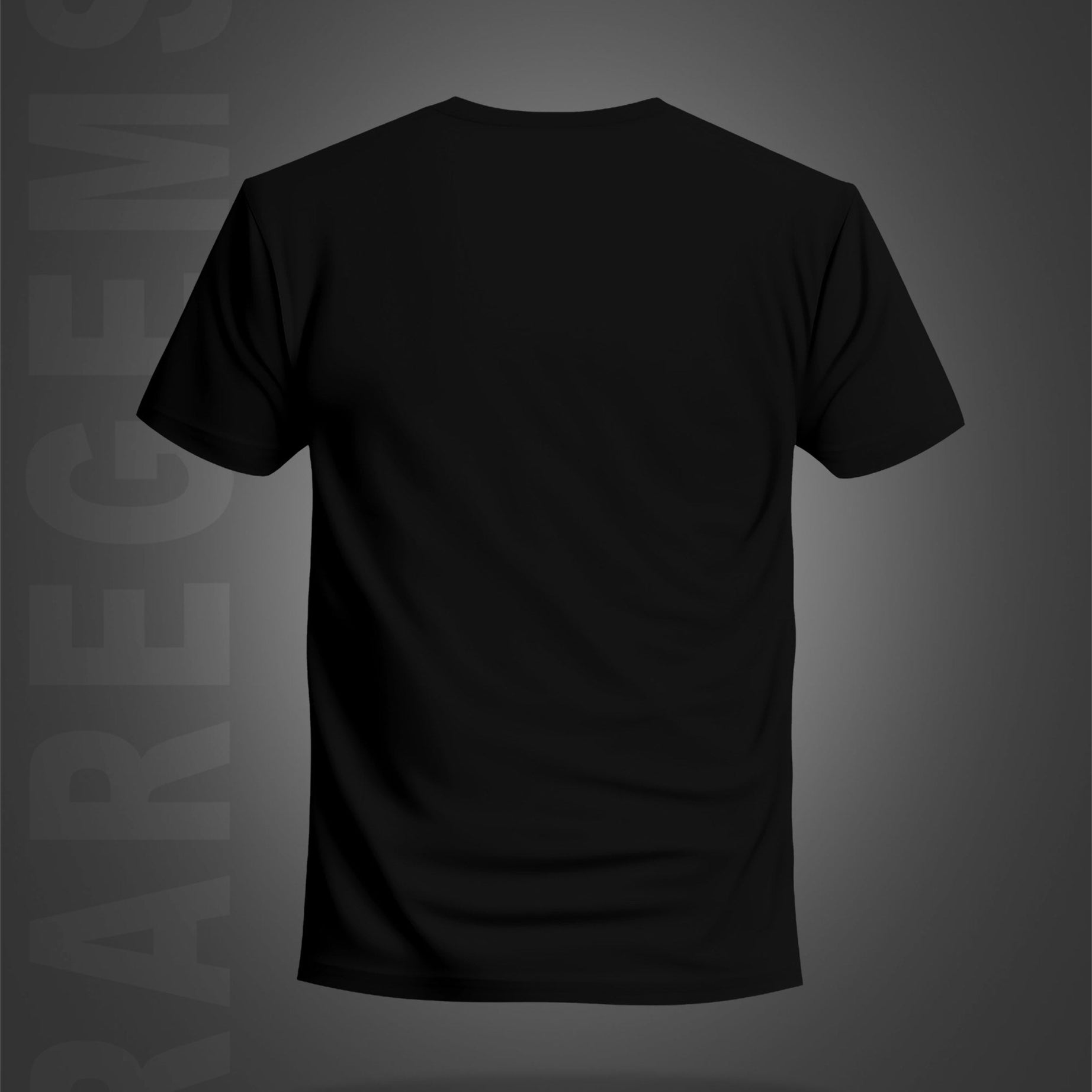 Black Round Neck Half Sleeve GOAT Printed Regular T-Shirt