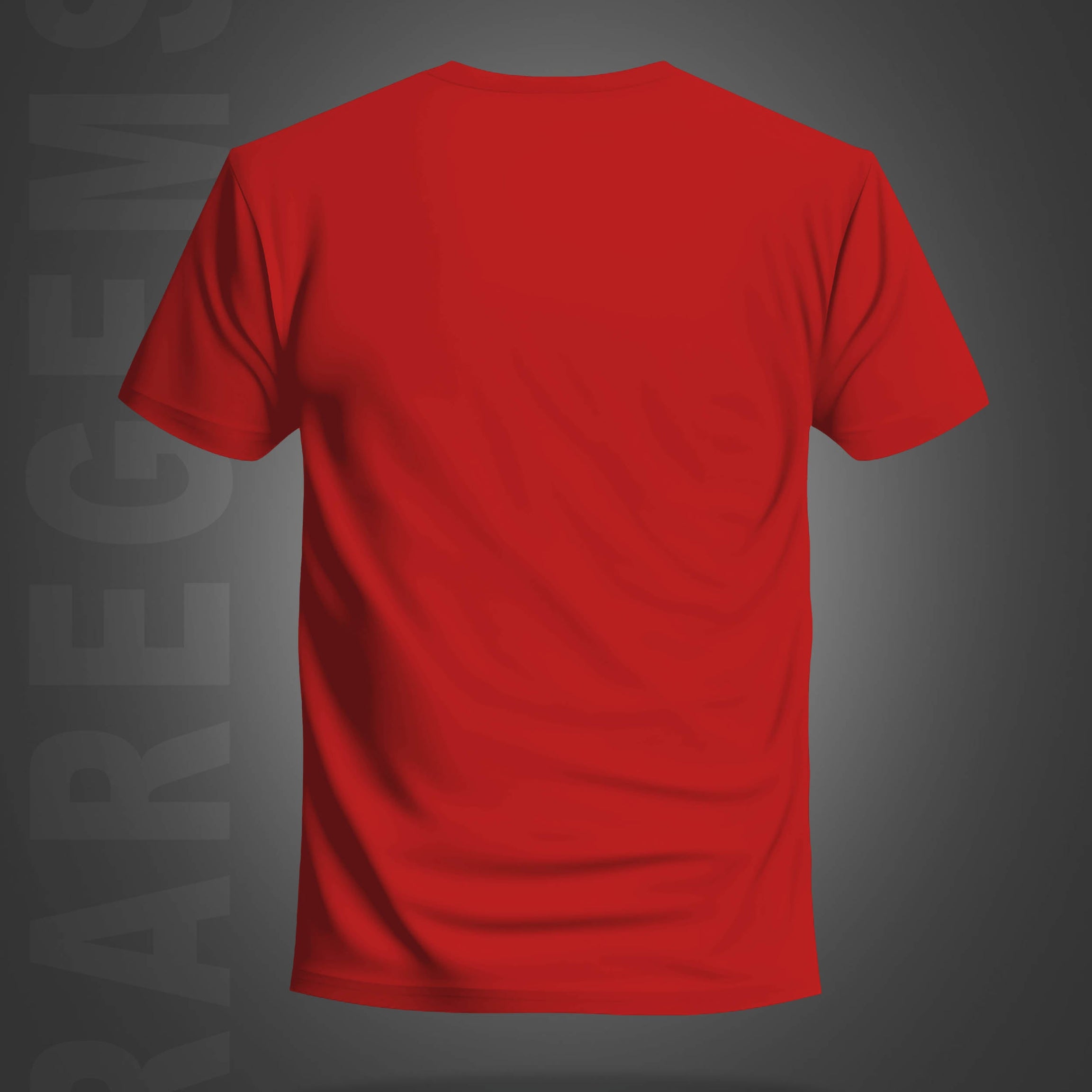 Red Half Sleeves Round Neck Aesthetic Cool Teddy Printed Regular T-Shirt