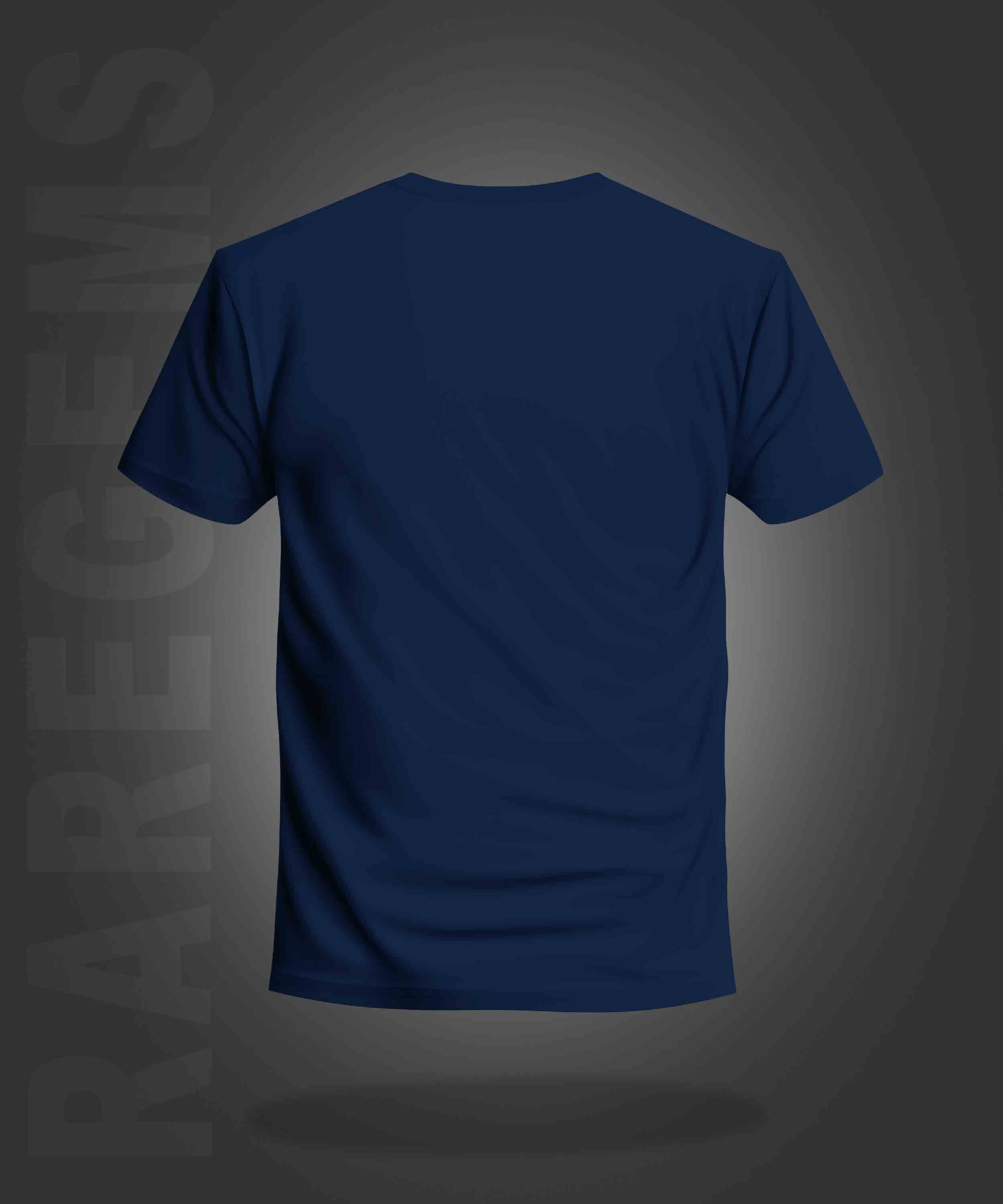 Navy Blue Round Neck Half Sleeve Gaming Keys Printed Regular T-Shirt