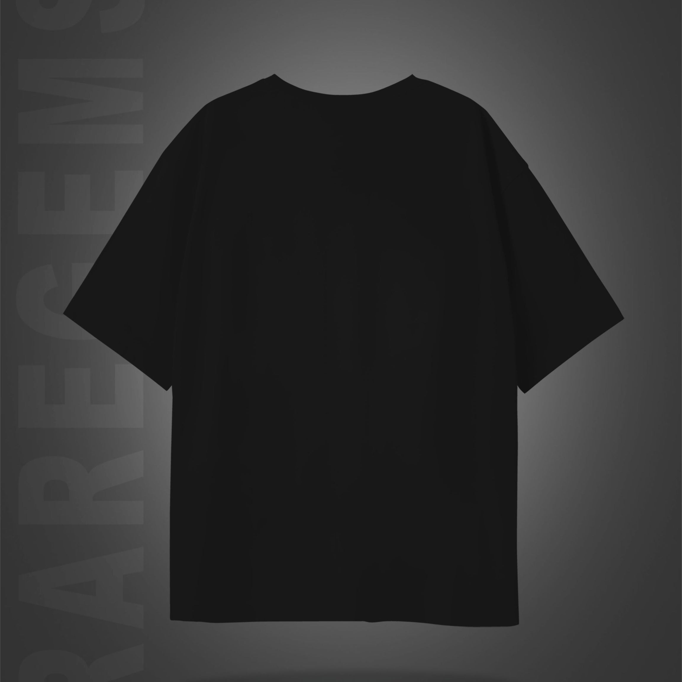 Black Half Sleeves No Bad Vibes Printed Oversized T-Shirt