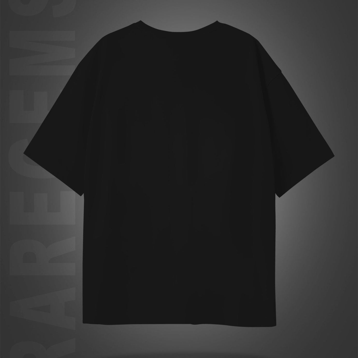 Black Half Sleeve Cheering Teddy Printed Oversized T-Shirt