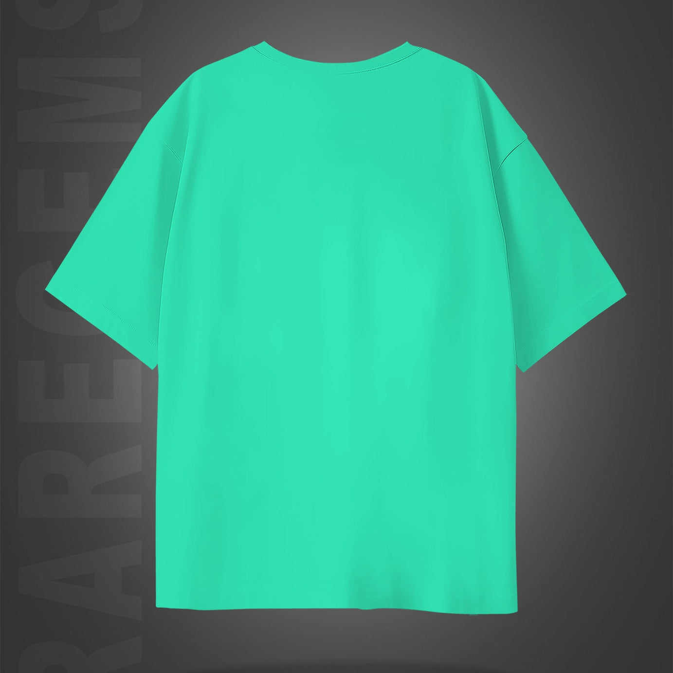 Mint Green Half Sleeve Cheering Teddy Printed Oversized T-Shirt