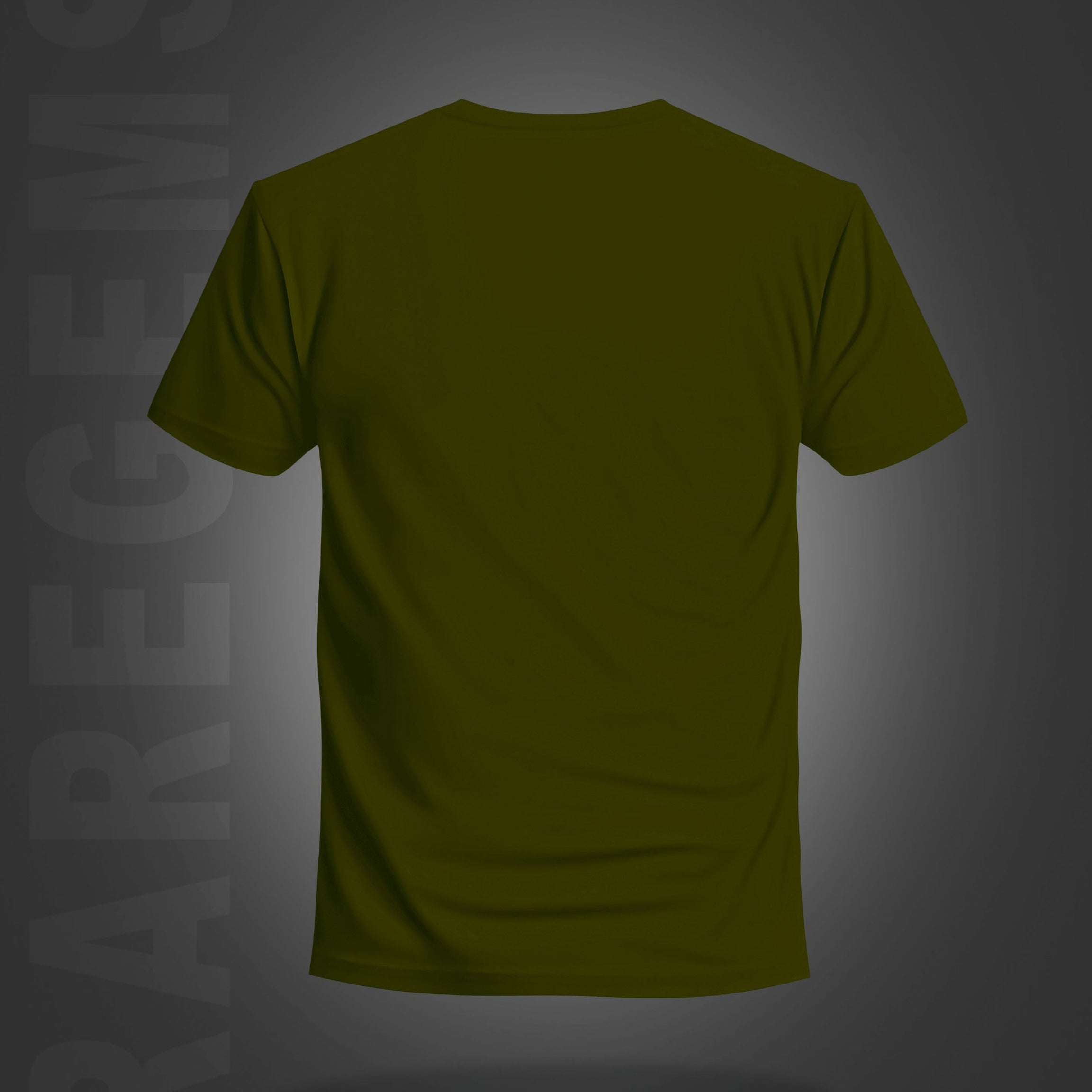 Olive Green Half Sleeves Round Neck Three Bikers Printed Regular T-Shirt
