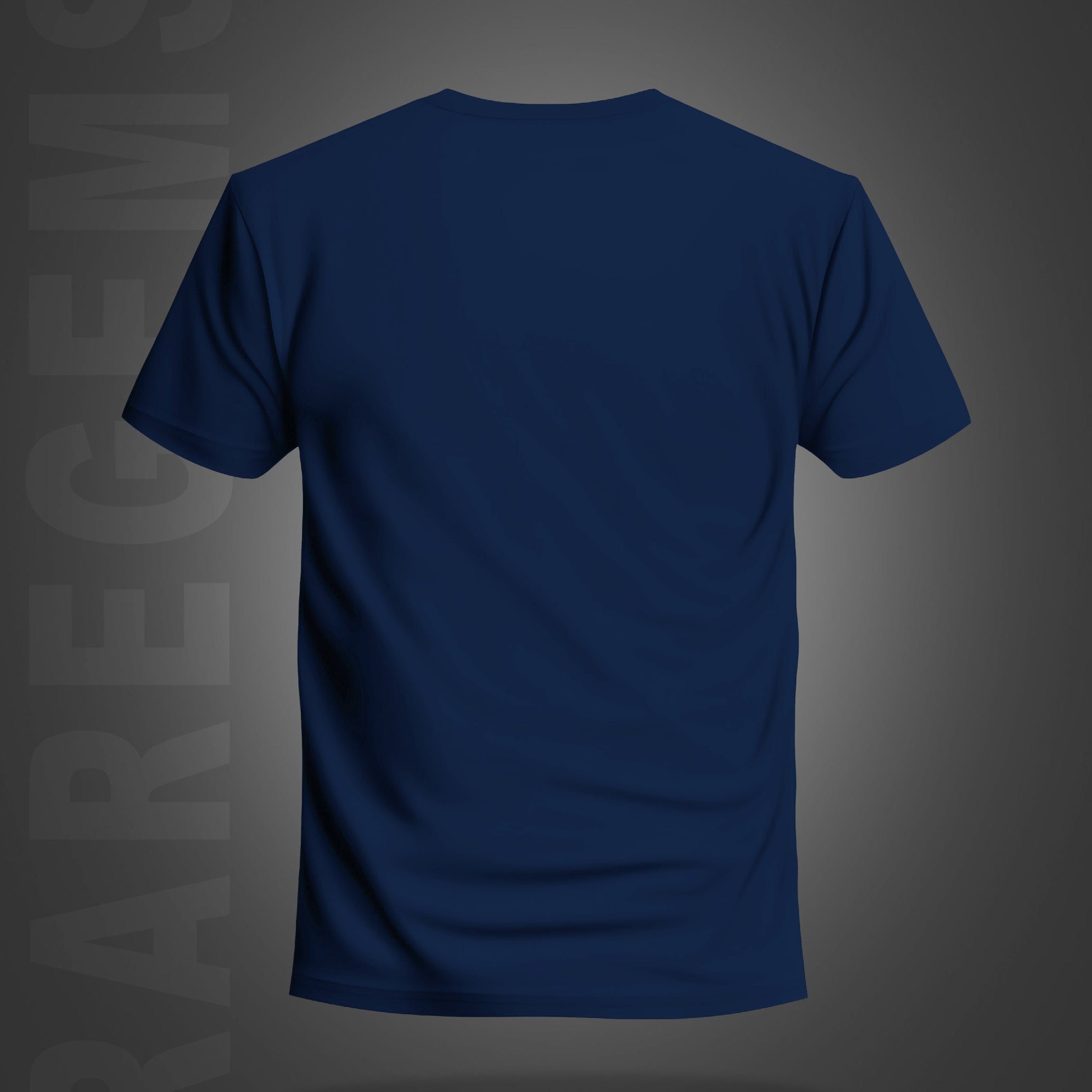Navy Blue Round Neck Half Sleeve Guitar With Beautiful Elements Printed Regular T-Shirt