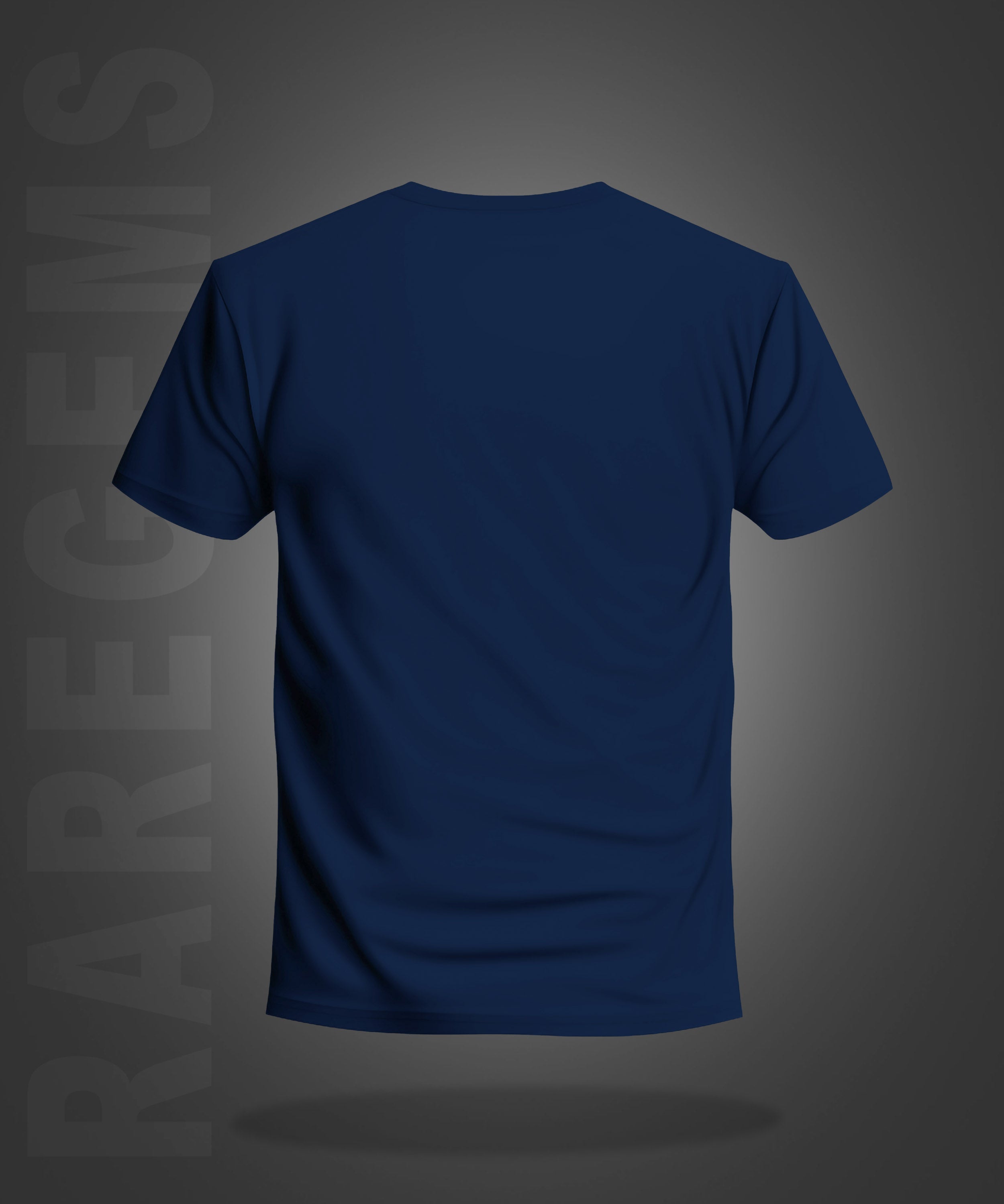 Navy Blue Round Neck Half Sleeve Guitar With Beautiful Elements Printed Regular T-Shirt