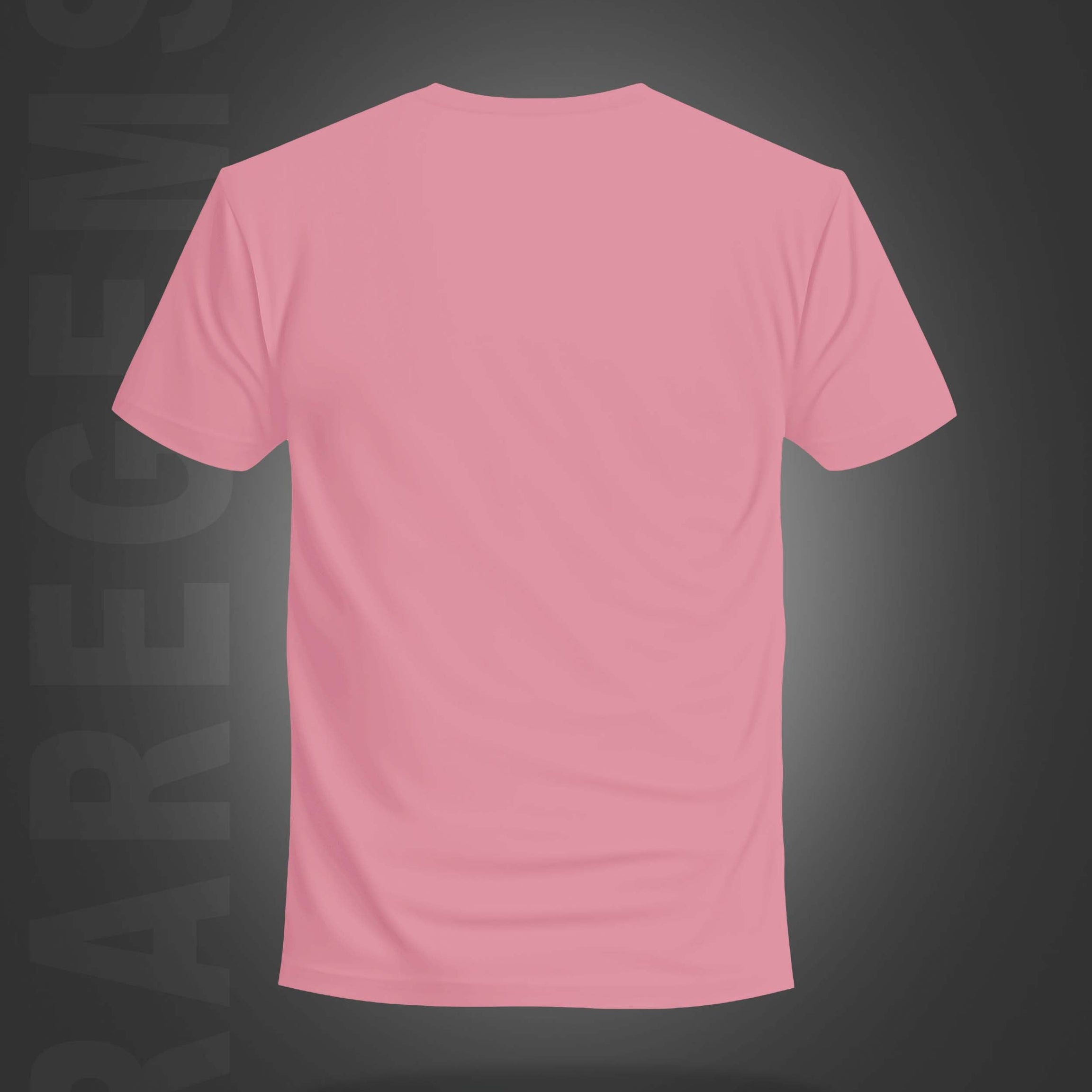 Peach Round Neck Half Sleeve Latte Donut Coffee Printed Regular T-Shirt