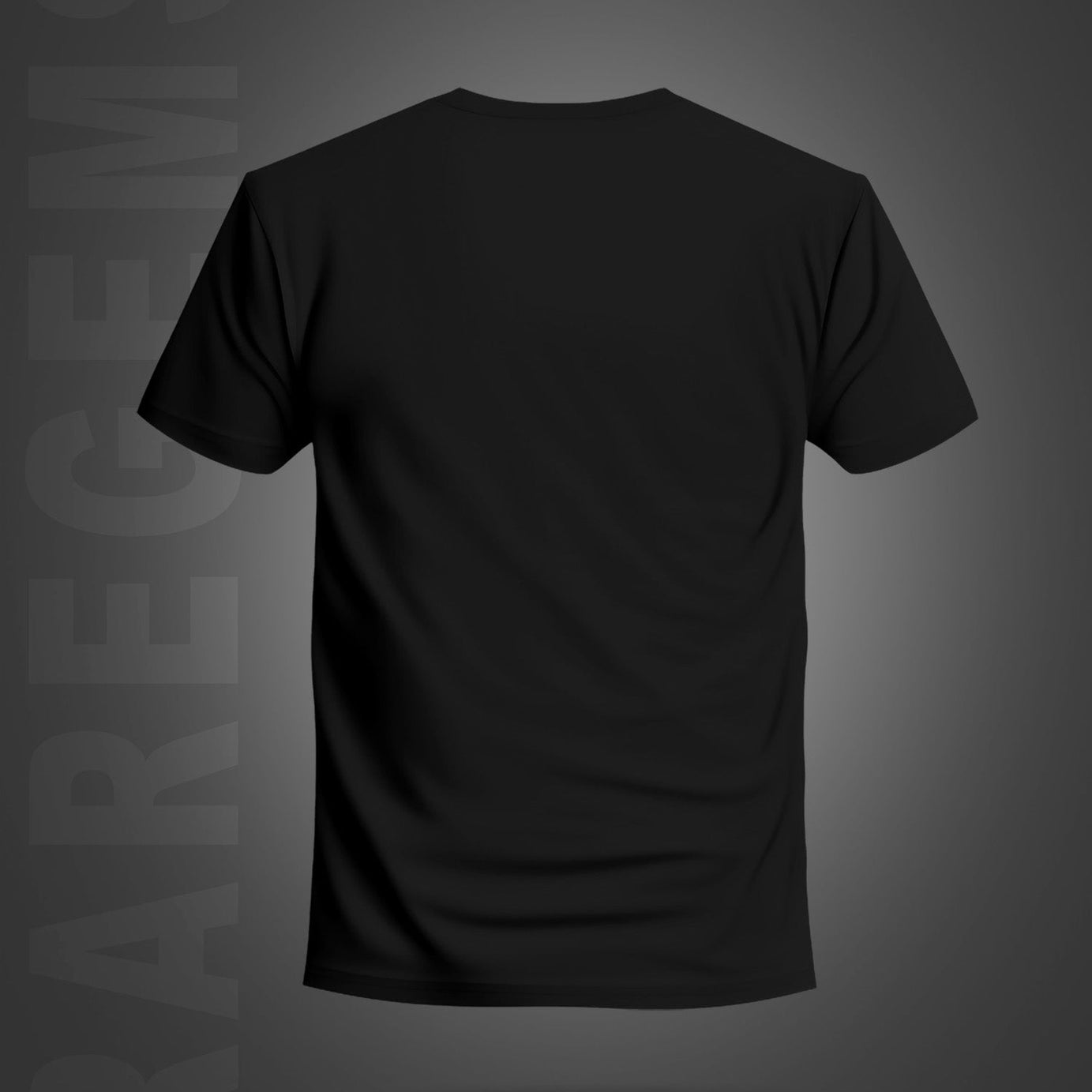 Black Half Sleeves Round Neck Never Give Up Printed Regular T-Shirt