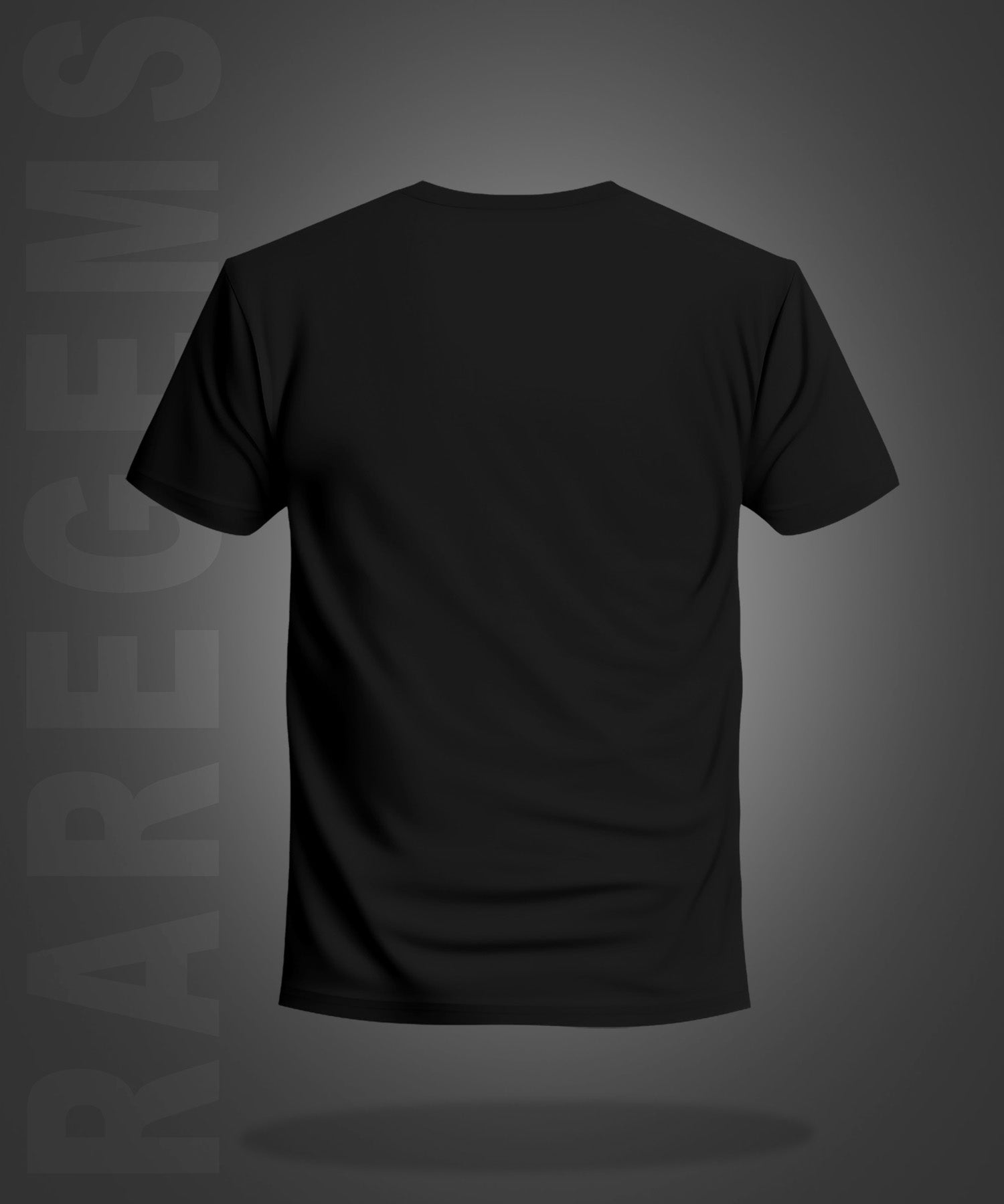 Black Half Sleeves Round Neck Never Give Up Printed Regular T-Shirt