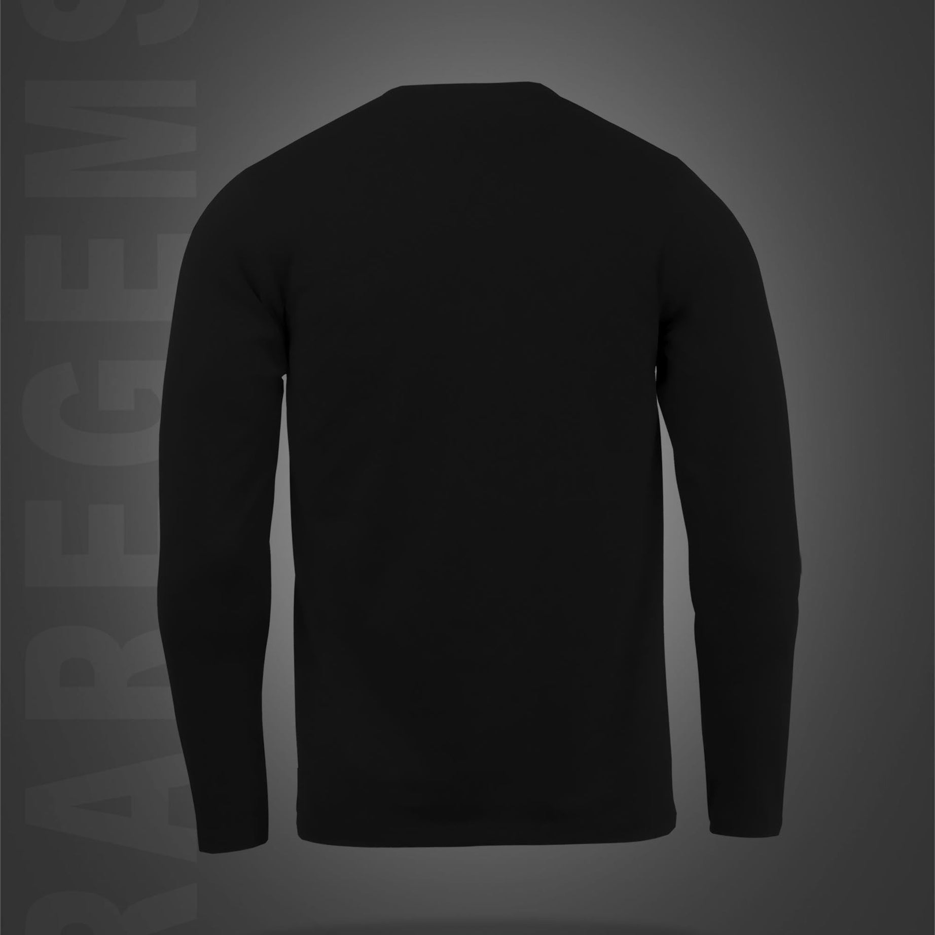 Black Round Neck Hacker Man Printed Full Sleeves T-Shirt