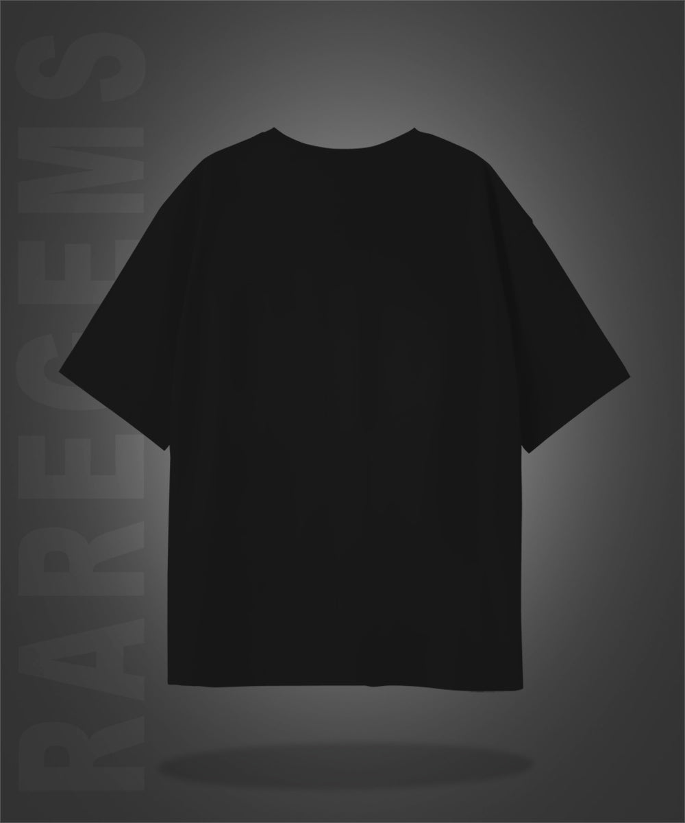 Black Half Sleeves Round Neck Astronaut And I Need Some Space Printed Oversized T-Shirt