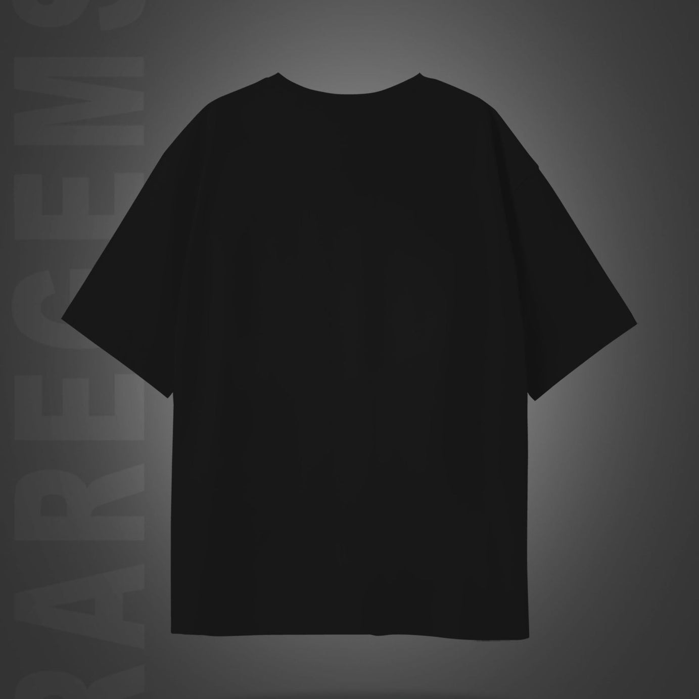 Black Half Sleeves Round Neck Skeleton Hand Printed Oversized T-Shirt