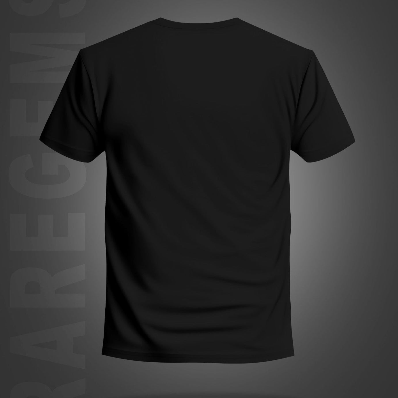 Black Half Sleeve Round Neck Skeleton Hand Printed Regular T-Shirt