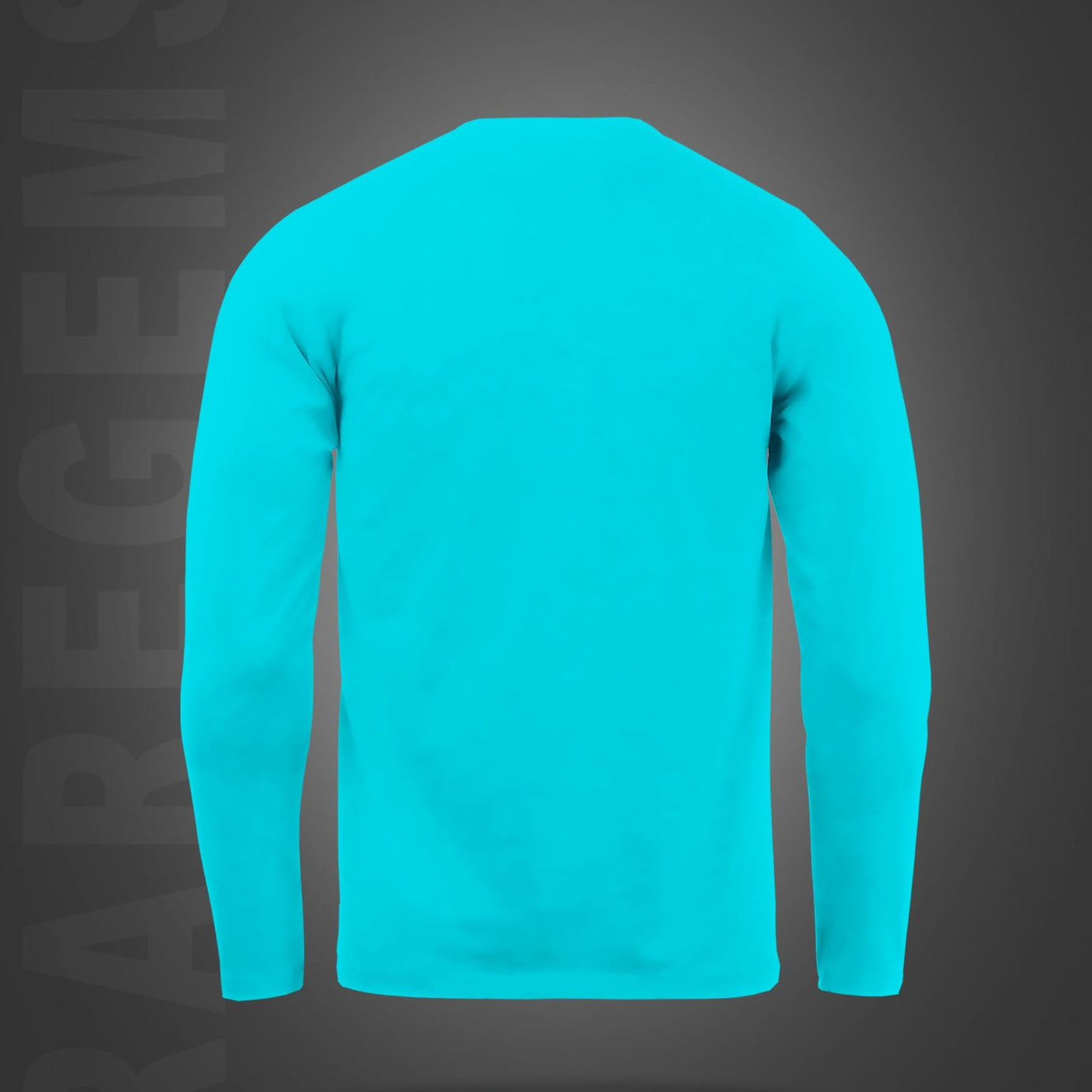 Cyan Round Neck Three Donuts Printed Full Sleeves T-Shirt