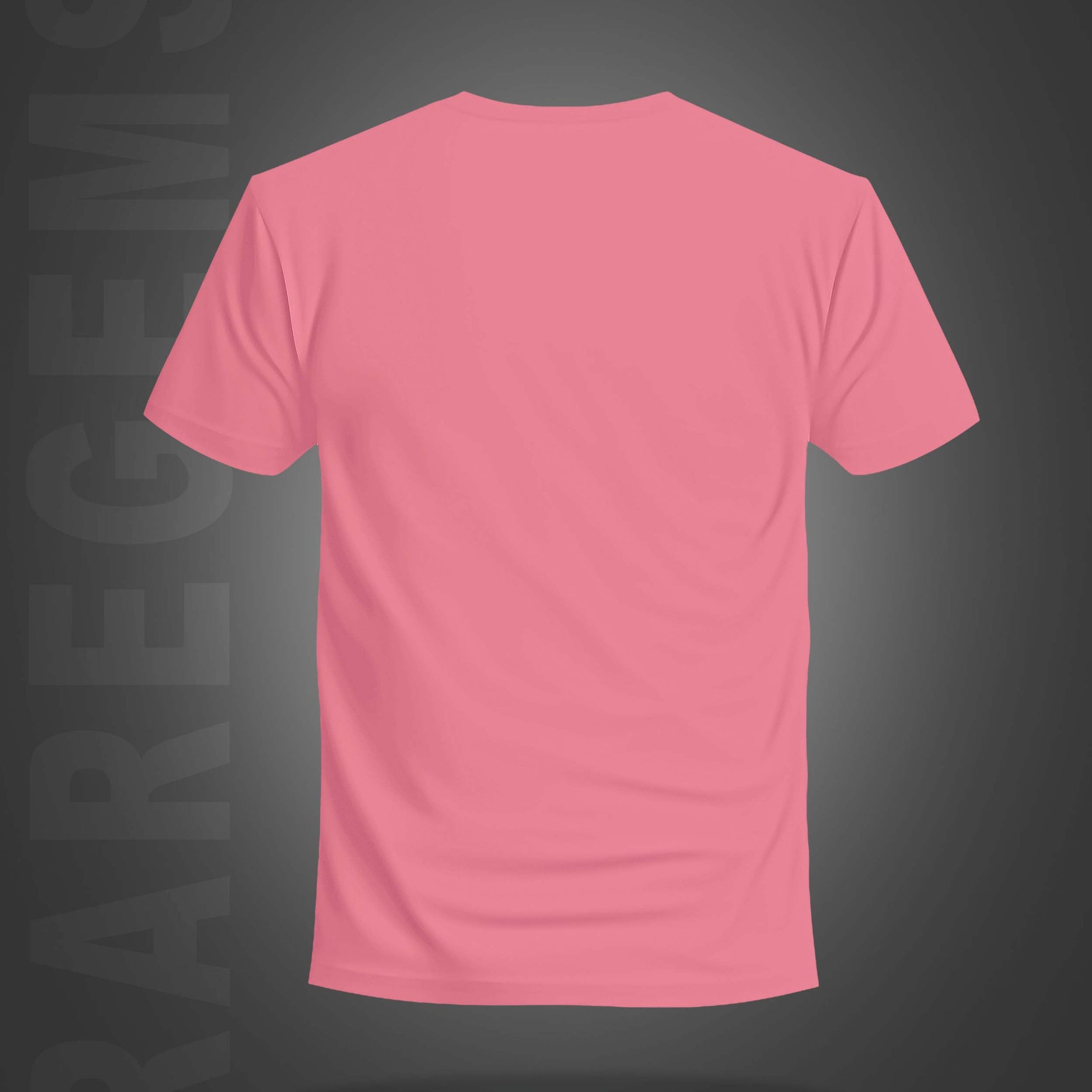 Peach Round Neck Half Sleeve Three Donuts Printed Regular T-Shirt