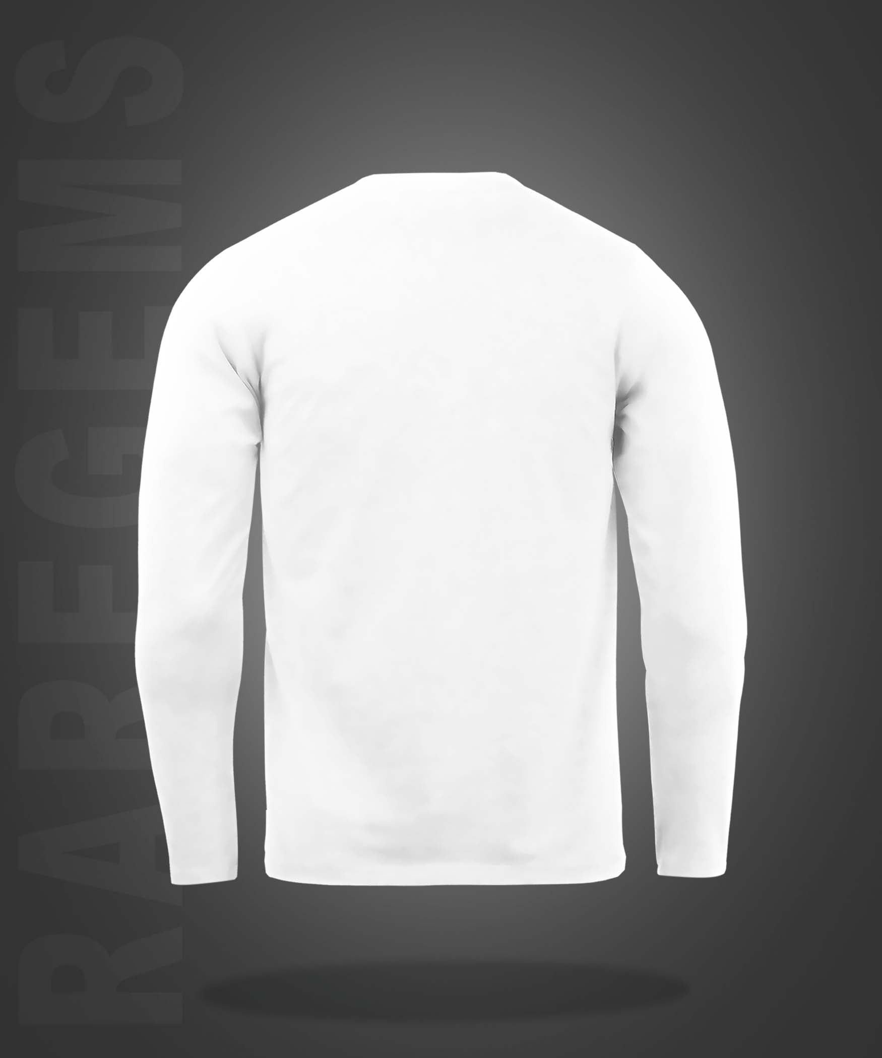 White Round Neck Break The Rules Printed Full Sleeves T-Shirt