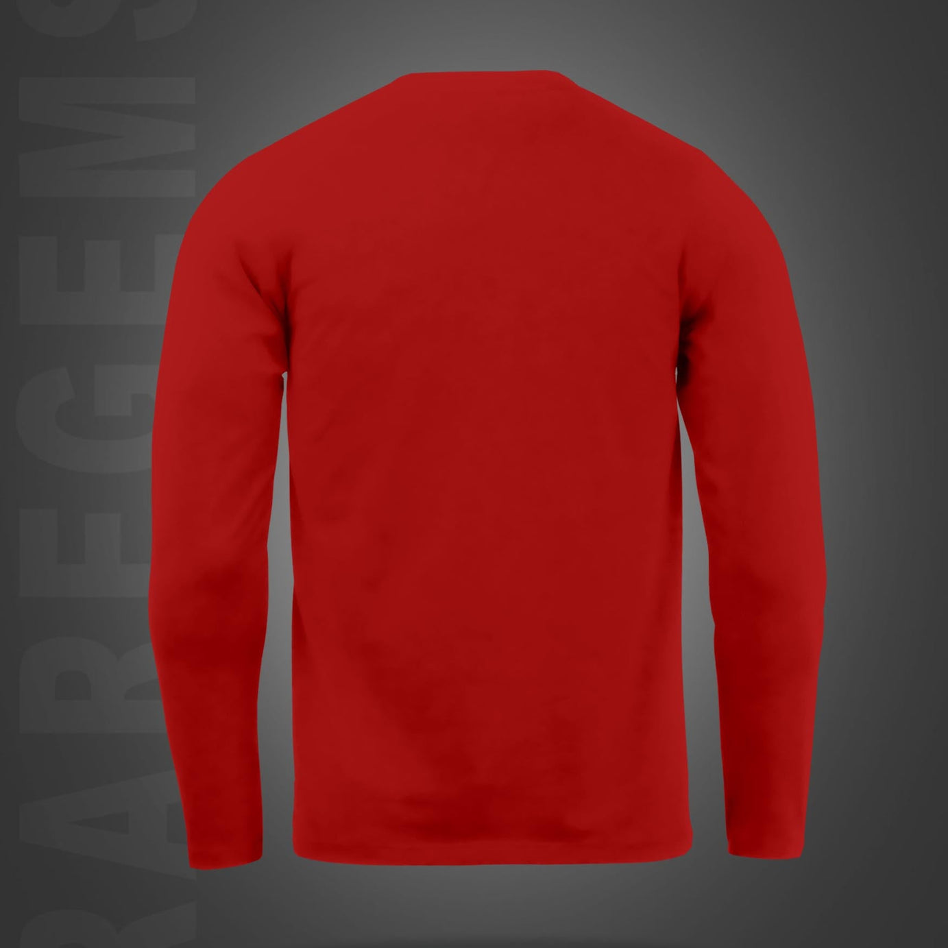 Red Round Neck Work Hard And Dream Big Teddy Printed Full Sleeves T-Shirt