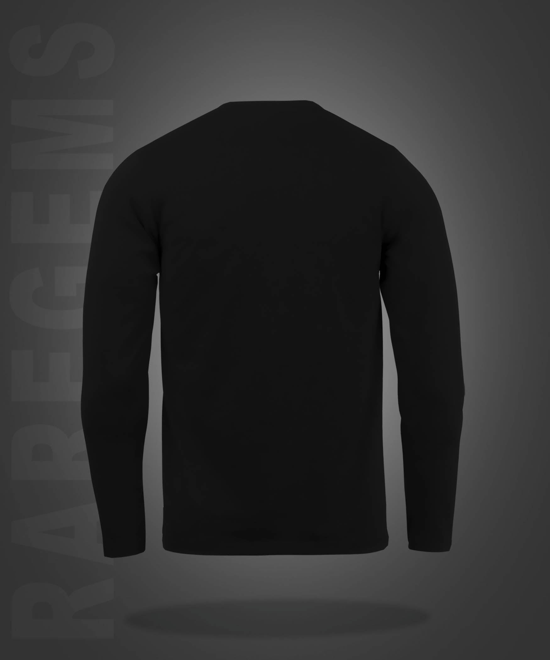 Black Round Neck Find Something Positive Printed Full Sleeves T-Shirt