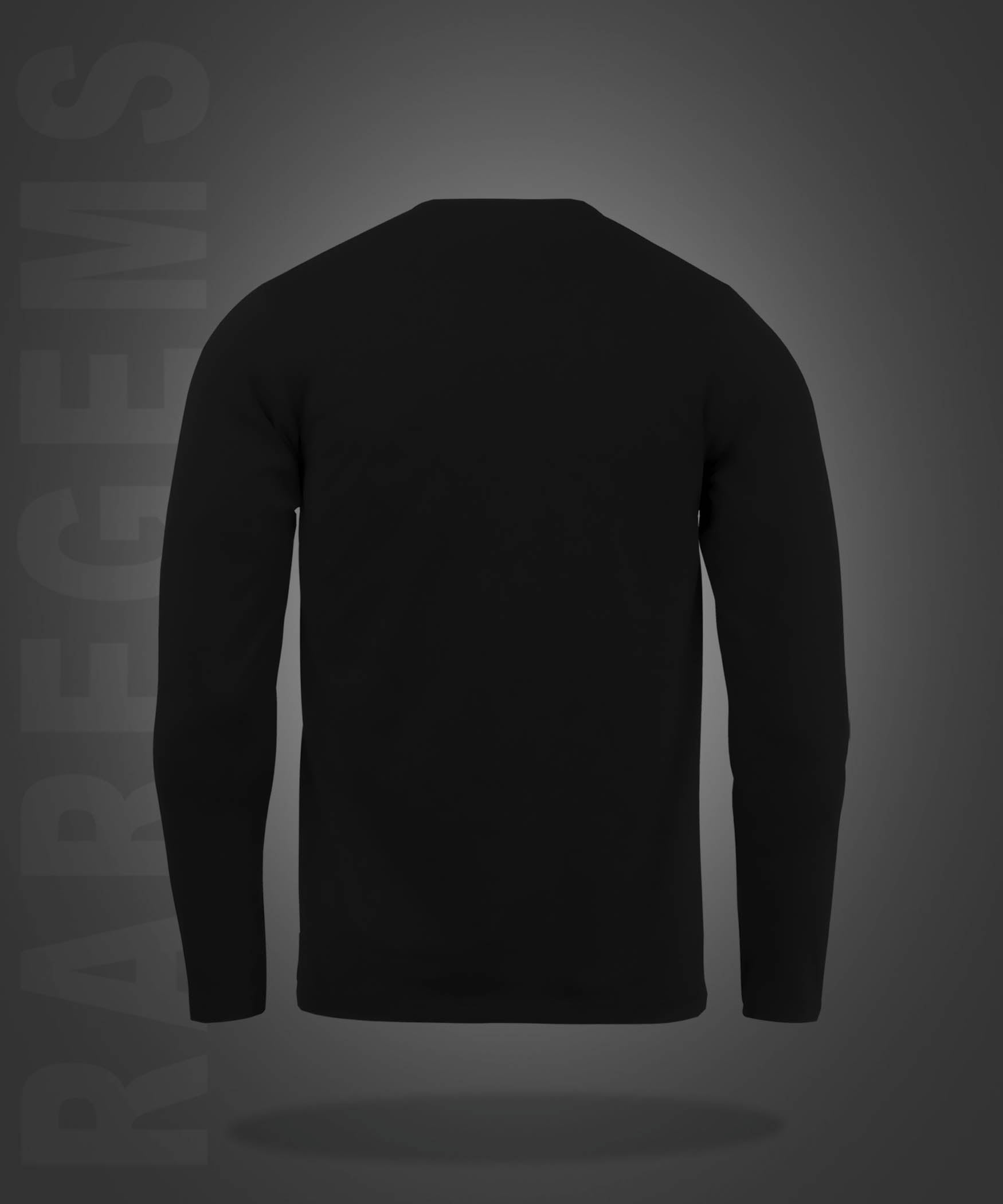 Black Round Neck Never Quit Brooklyn Printed Full Sleeves T-Shirt