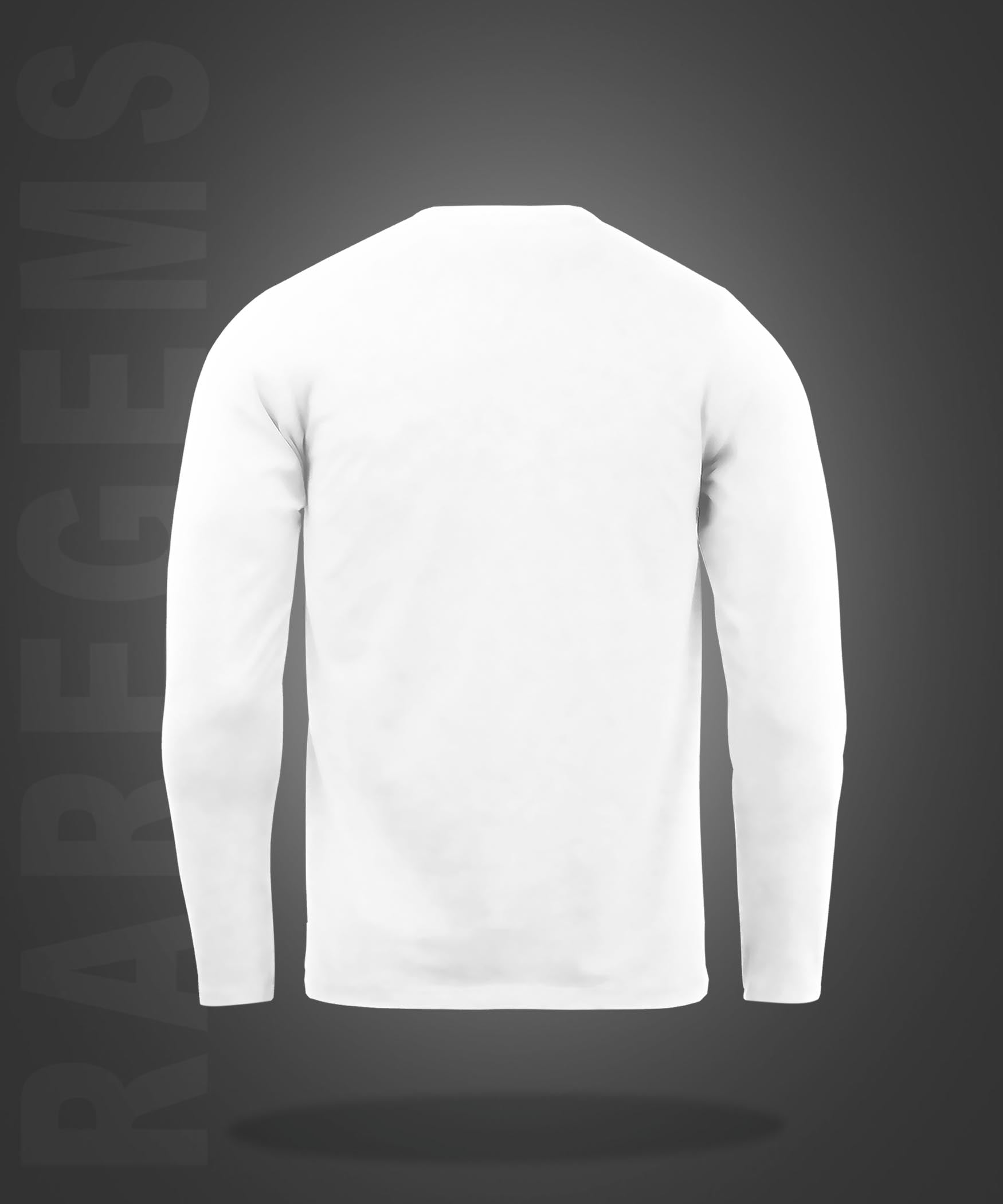 White Round Neck Skate Boarding Printed Full Sleeves T-Shirt