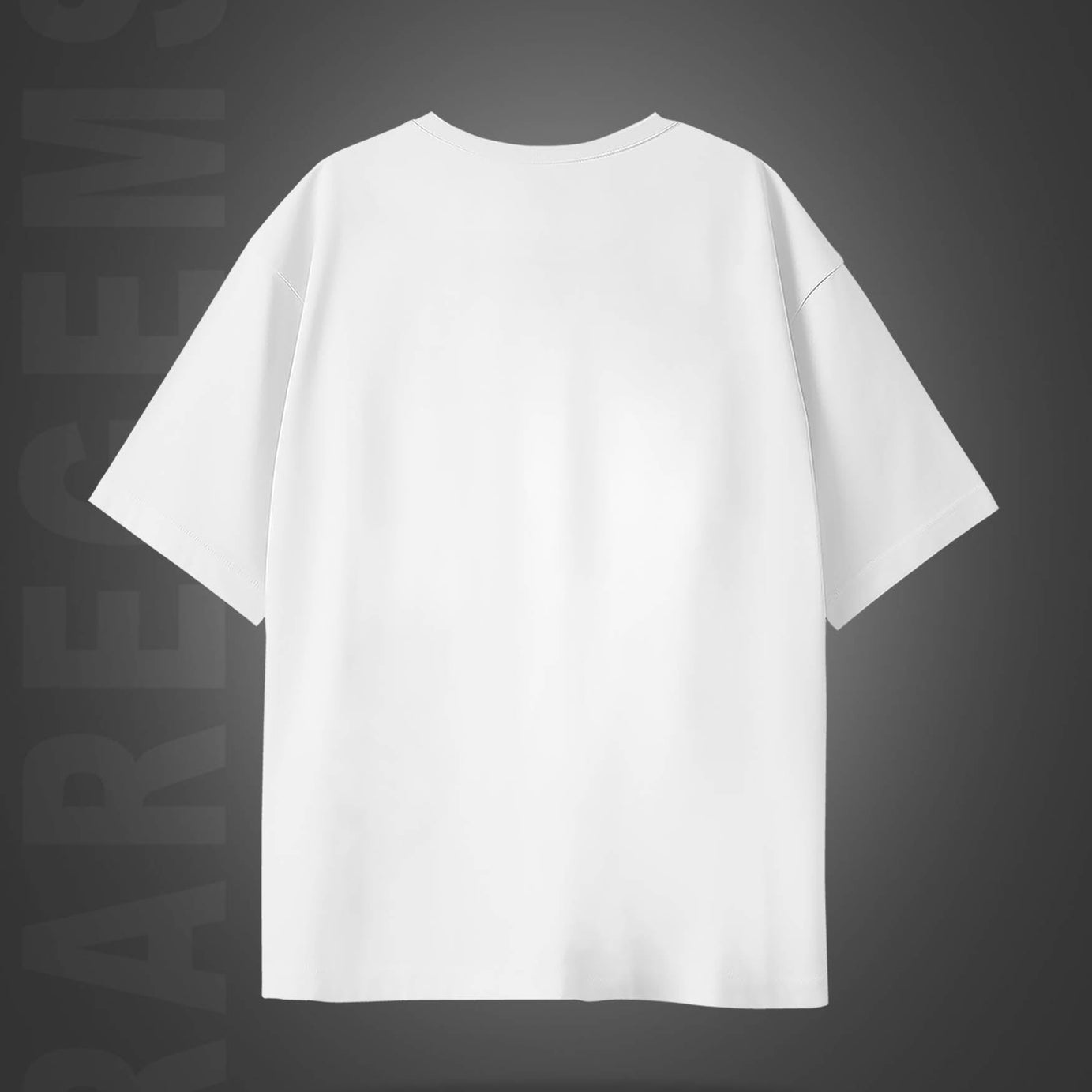 White Half Sleeves Round Neck Skate Boarding Printed Oversized T-Shirt