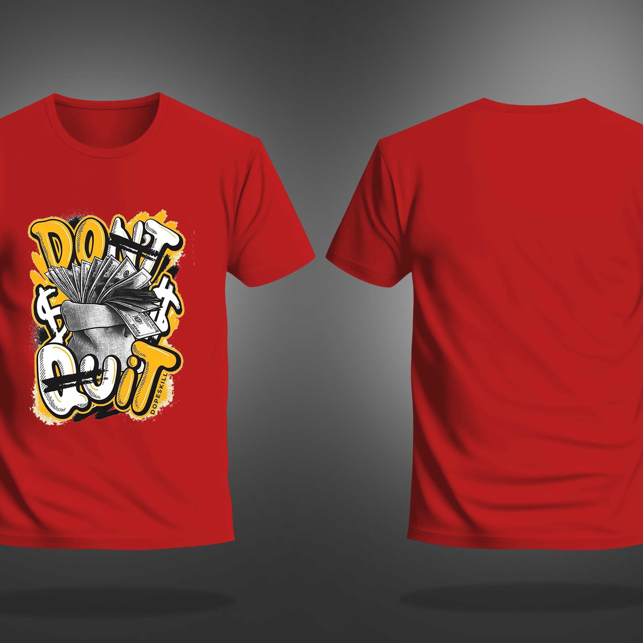 Red Half Sleeves Round Neck Don't Quit Do It Printed Regular T-Shirt