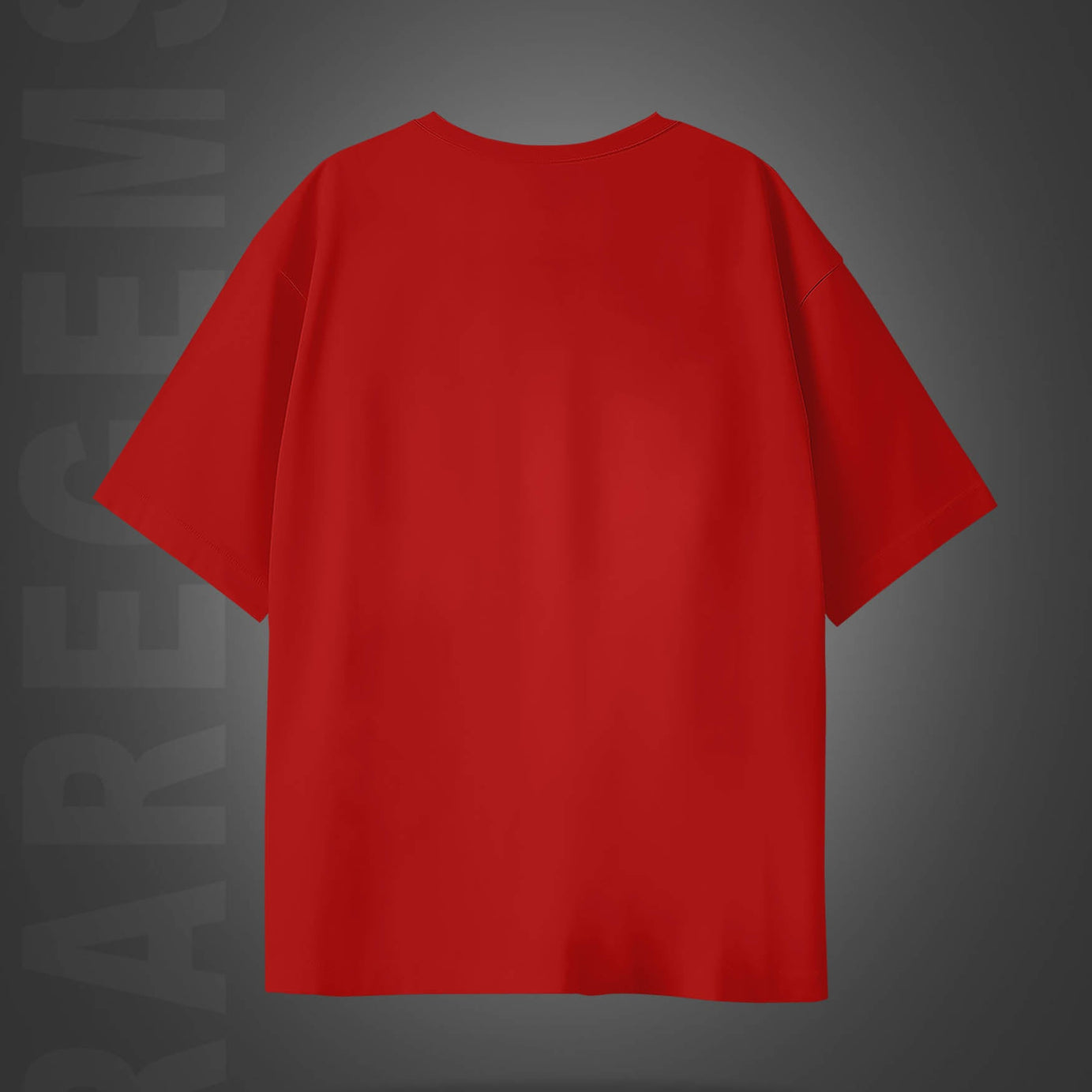 Red Half Sleeves Round Neck Don't Quit Do It Printed Oversized T-Shirt
