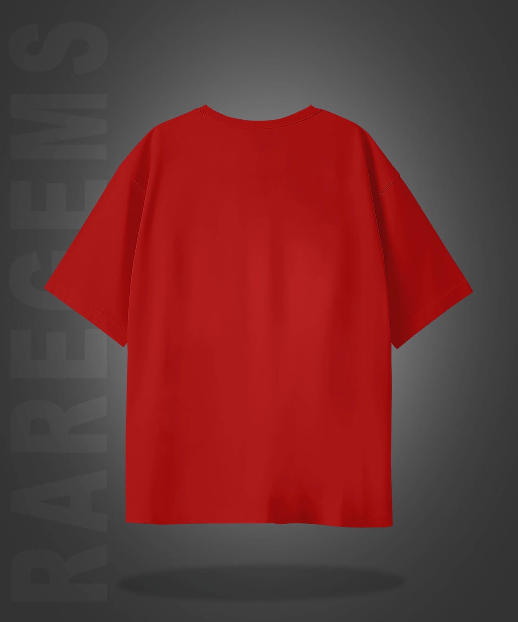 Red Half Sleeves Round Neck Don't Quit Do It Printed Oversized T-Shirt