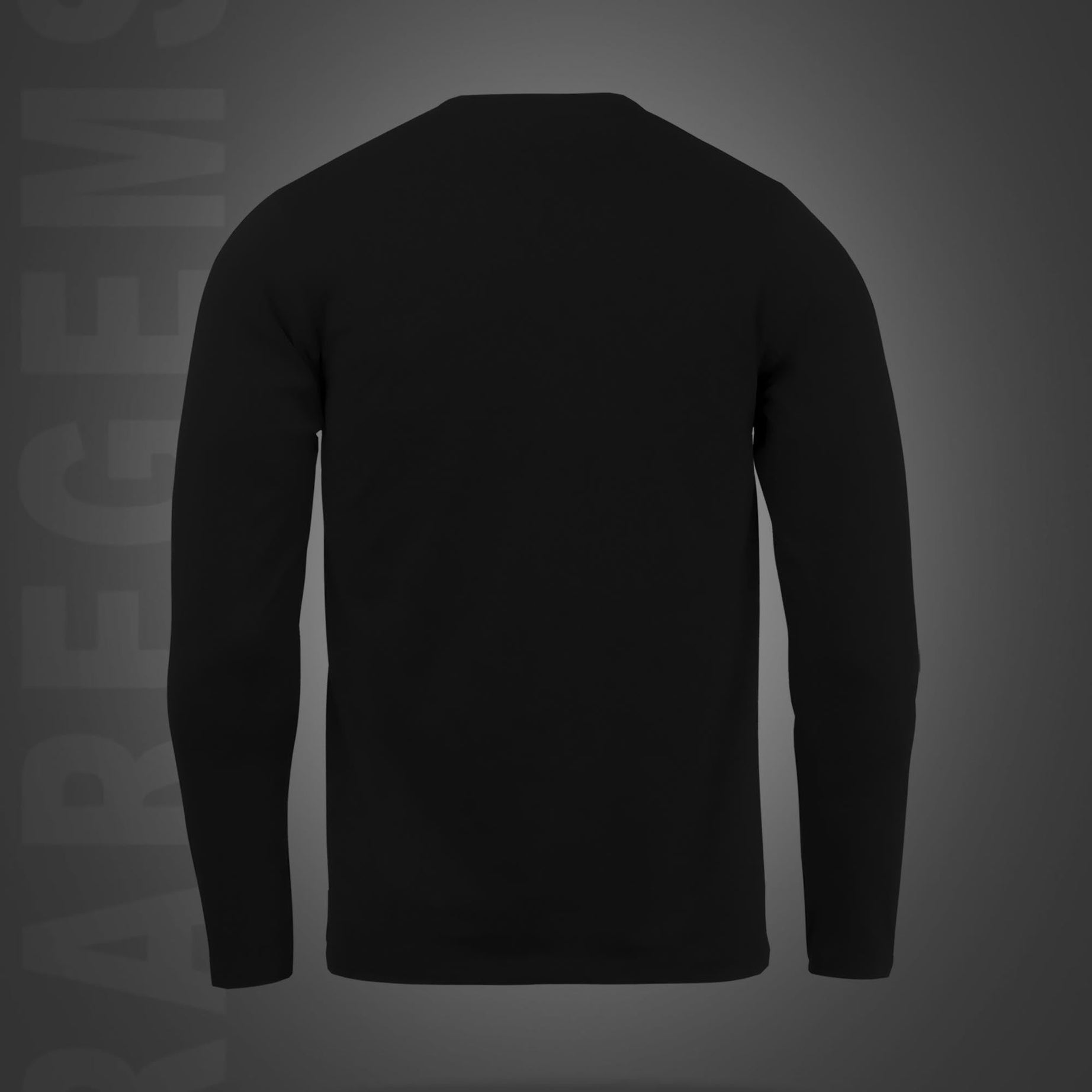 Black Round Neck Think Positive Printed Full Sleeves T-Shirt
