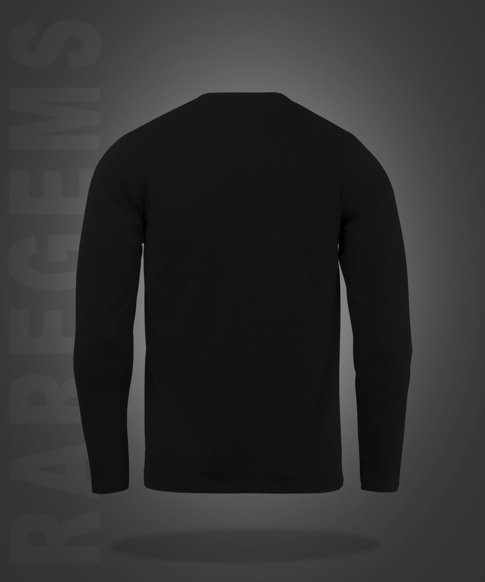 Black Round Neck Awakening Skeleton Printed Full Sleeves T-Shirt