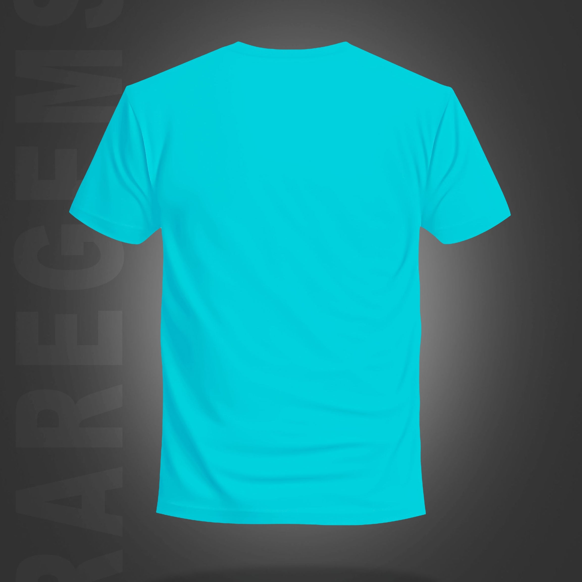 Cyan Round Neck Half Sleeve Pocket Cats Printed Regular T-Shirt