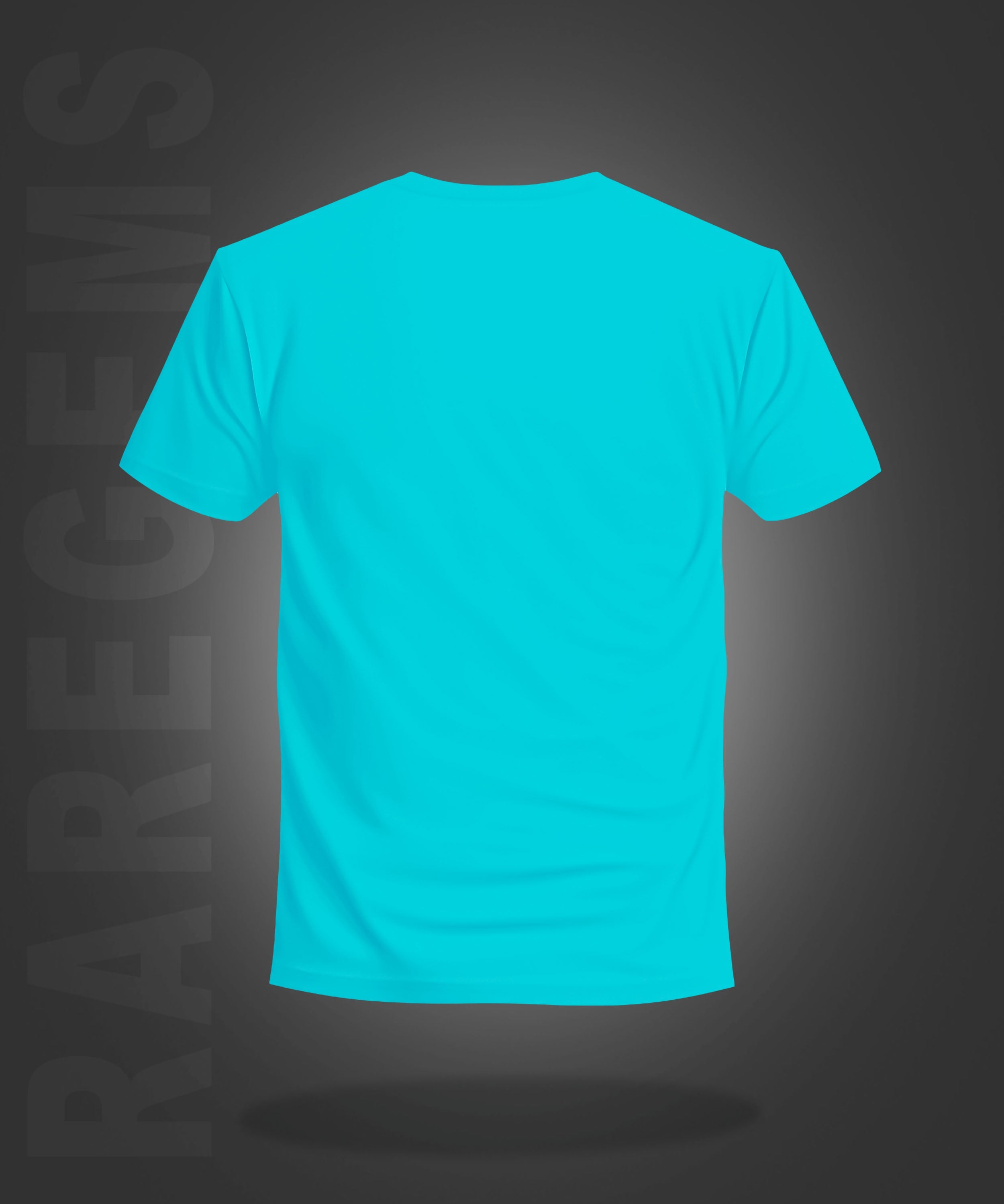 Cyan Round Neck Half Sleeve Pocket Cats Printed Regular T-Shirt