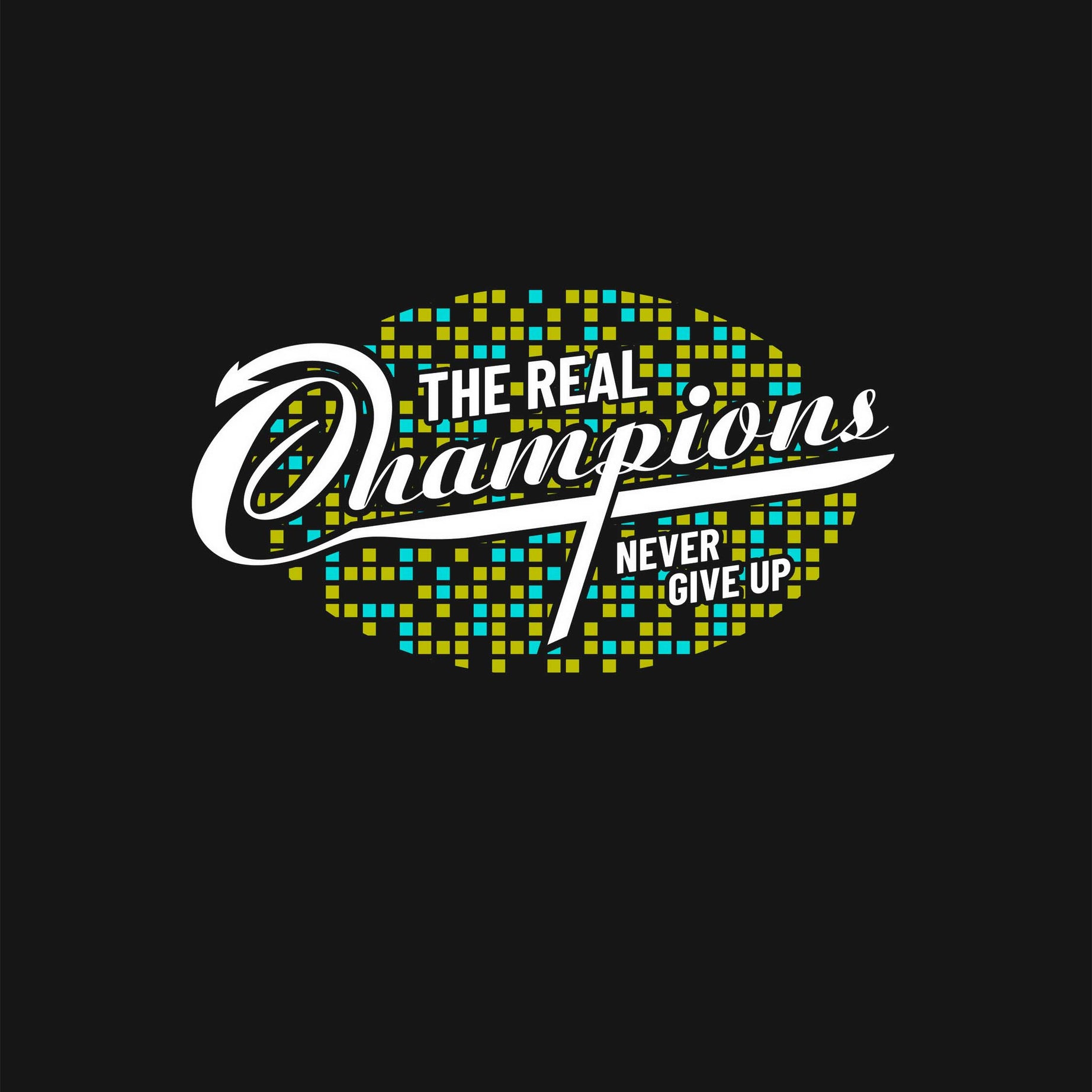 Black Half Sleeve Round Neck The Real Champion Printed Oversized T-Shirt