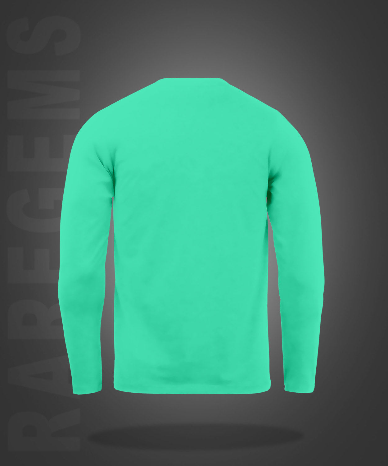 Mint Green Round Neck Keep Smile Printed Full Sleeves T-Shirt