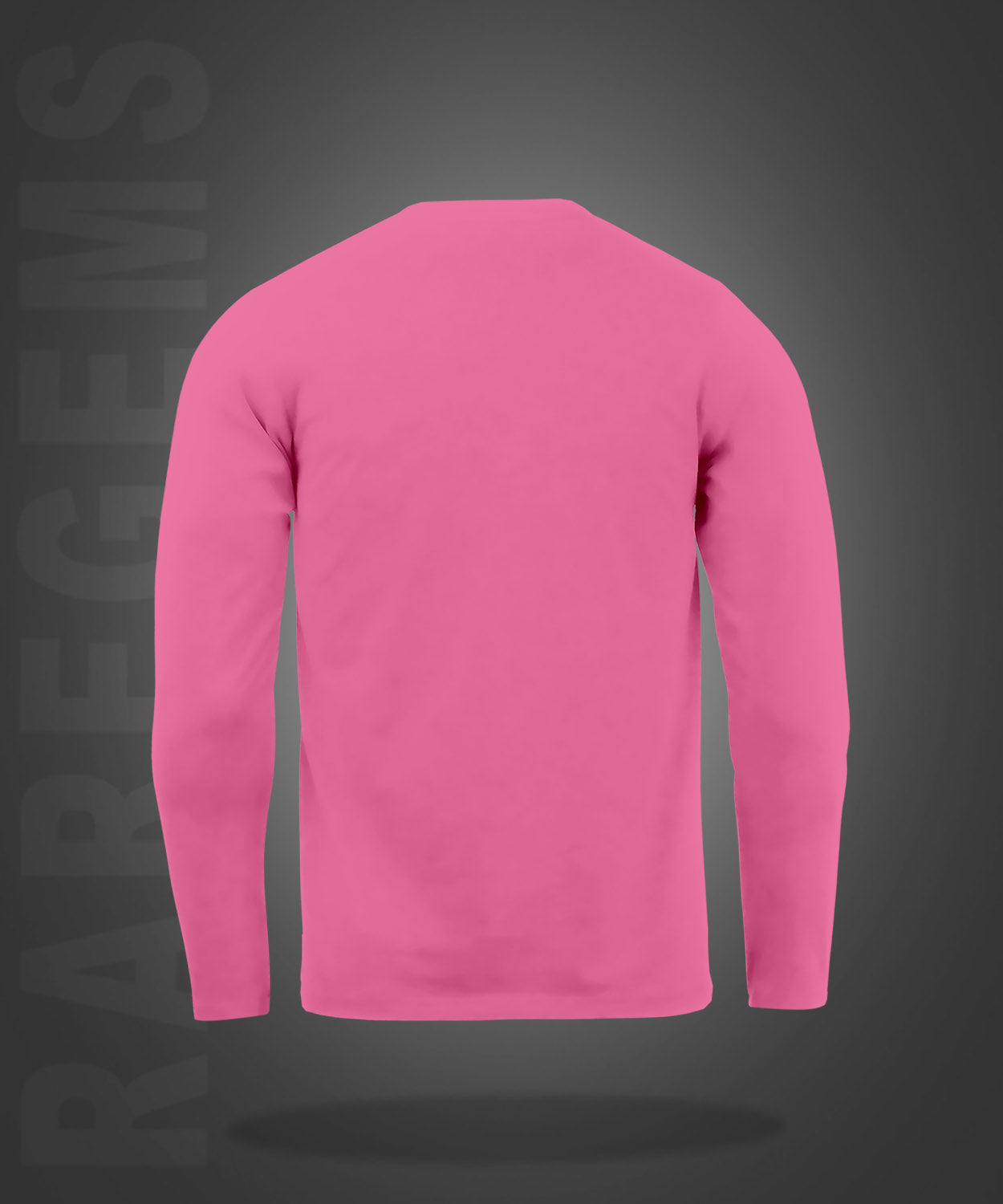 Pink Round Neck Keep Smile Printed Full Sleeves T-Shirt