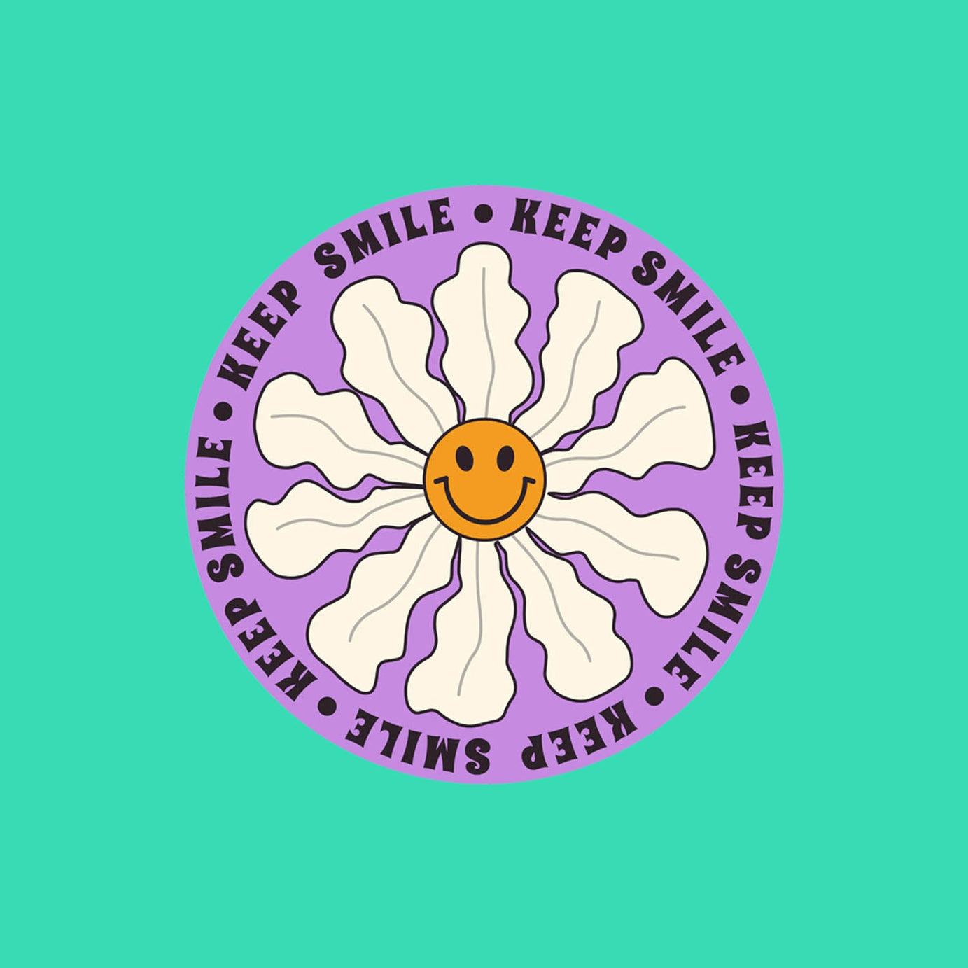 Mint Green Round Neck Half Sleeve Find Something Positive Printed Regular T-Shirt