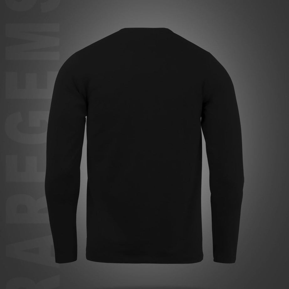 Black Round Neck One Spooky Engineer Printed Full Sleeves T-Shirt