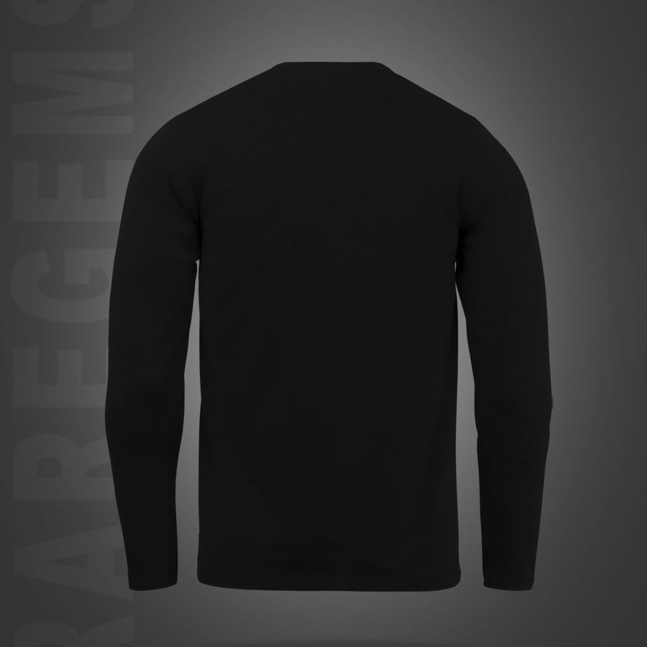 Black Round Neck Bike And Rider Printed Full Sleeves T-Shirt