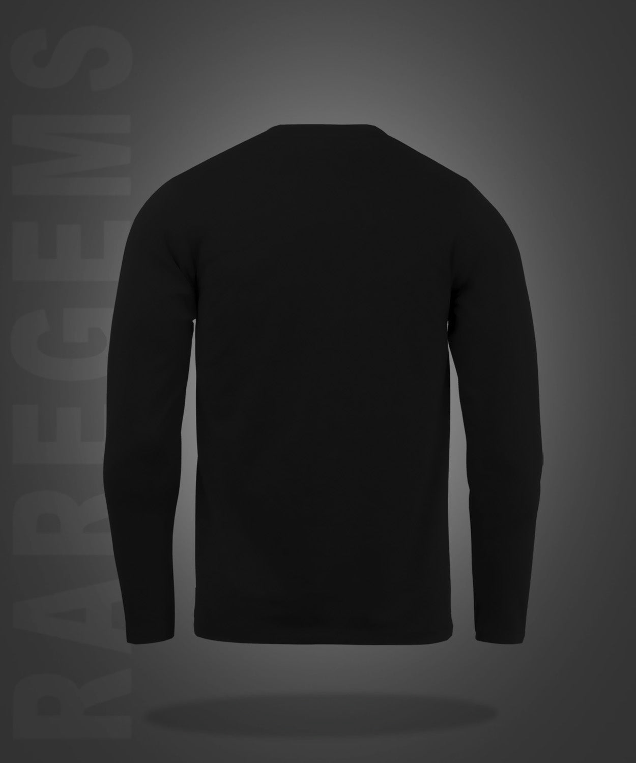 Black Round Neck Bike And Rider Printed Full Sleeves T-Shirt