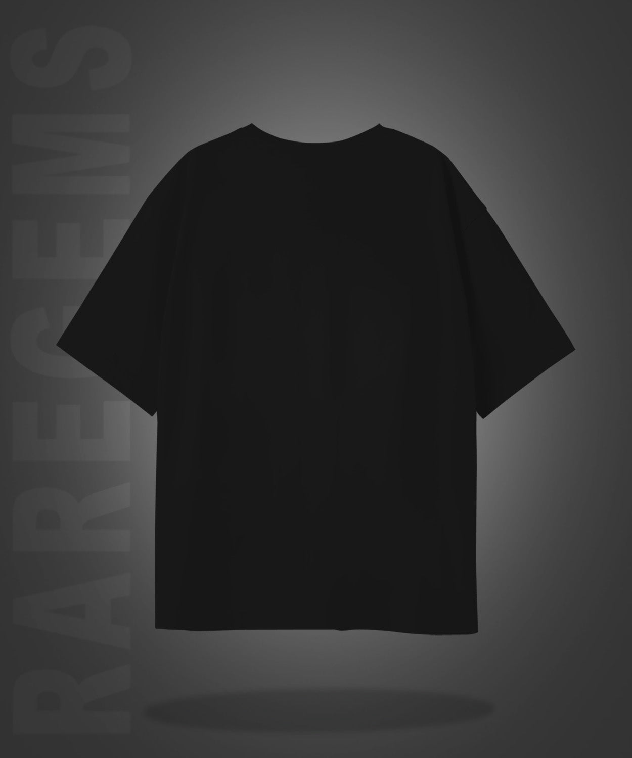 Black Half Sleeve Round Neck Bike And Rider Printed Oversized T-Shirt