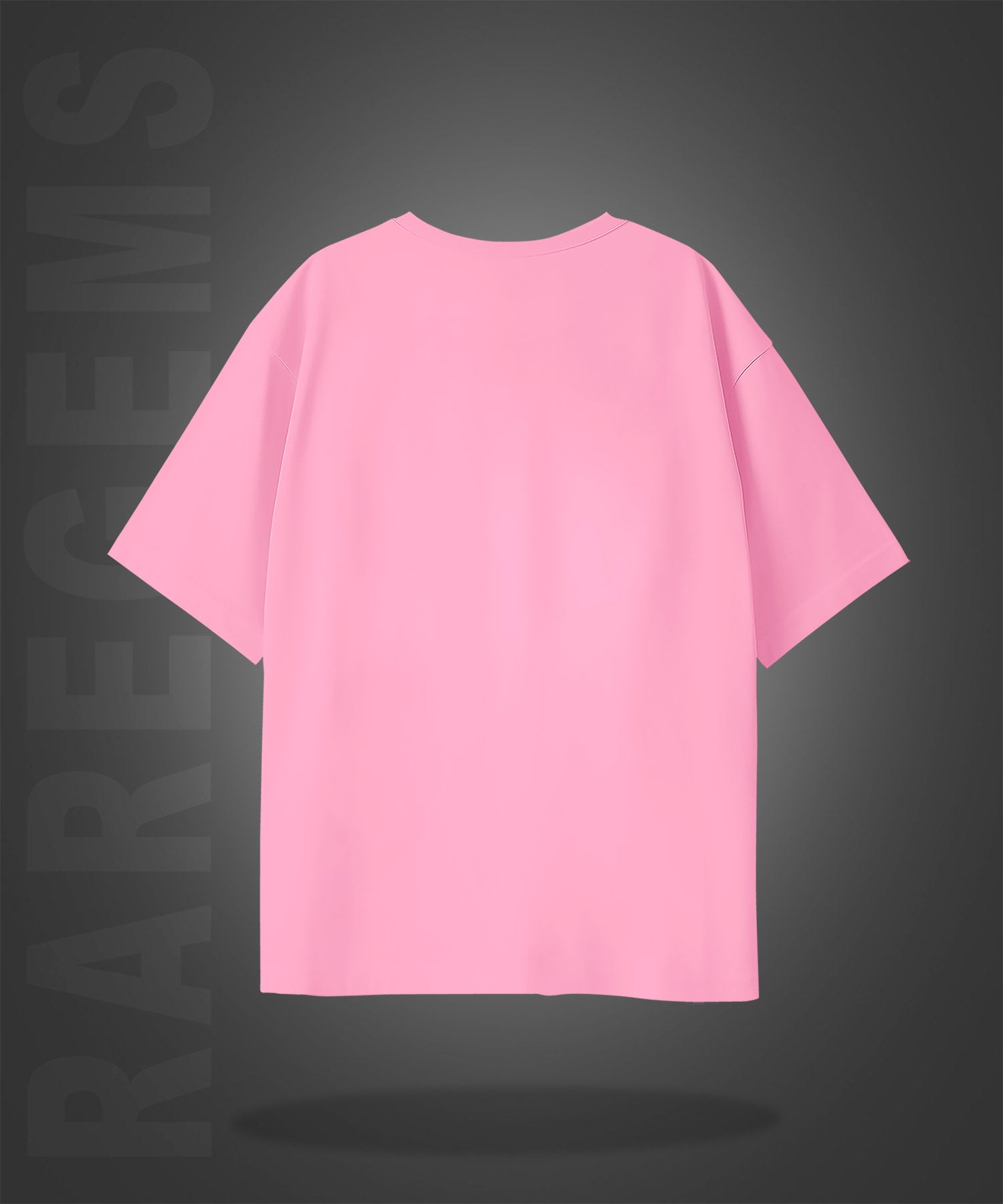 Pink Half Sleeve Don't Forget To Smile Printed Oversized T-Shirt