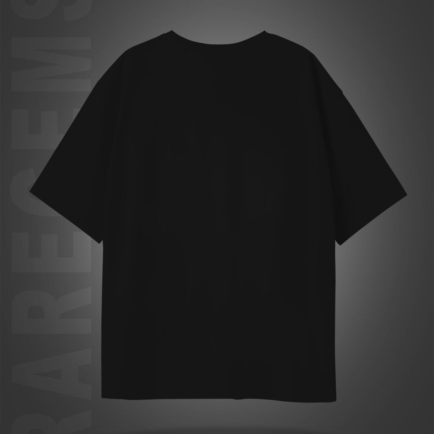 Black Half Sleeves Three Girls And Two Skulls Printed Oversized T-Shirt