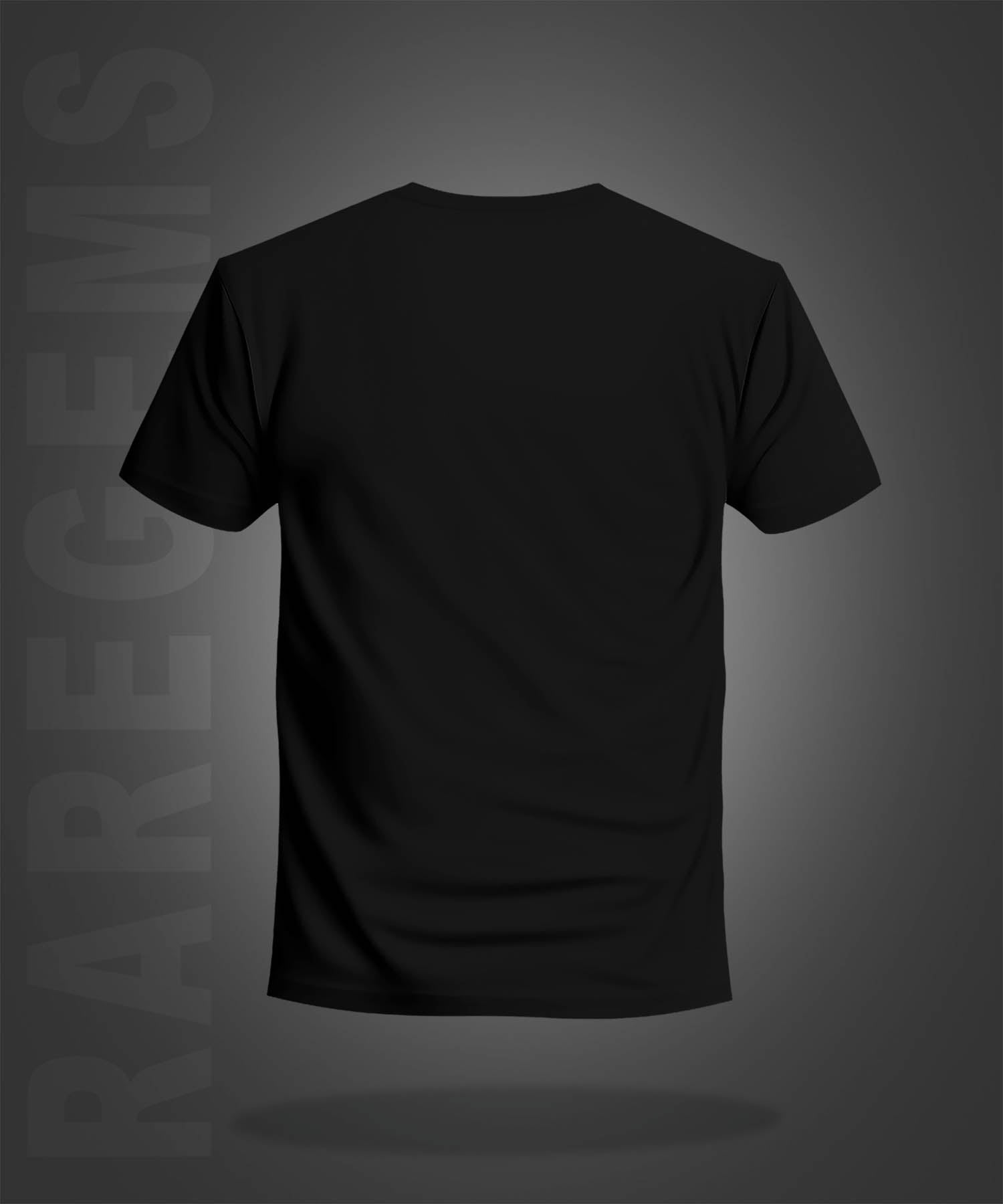 Black Half Sleeve Round Neck Skulls And Roses Printed Regular T-Shirt