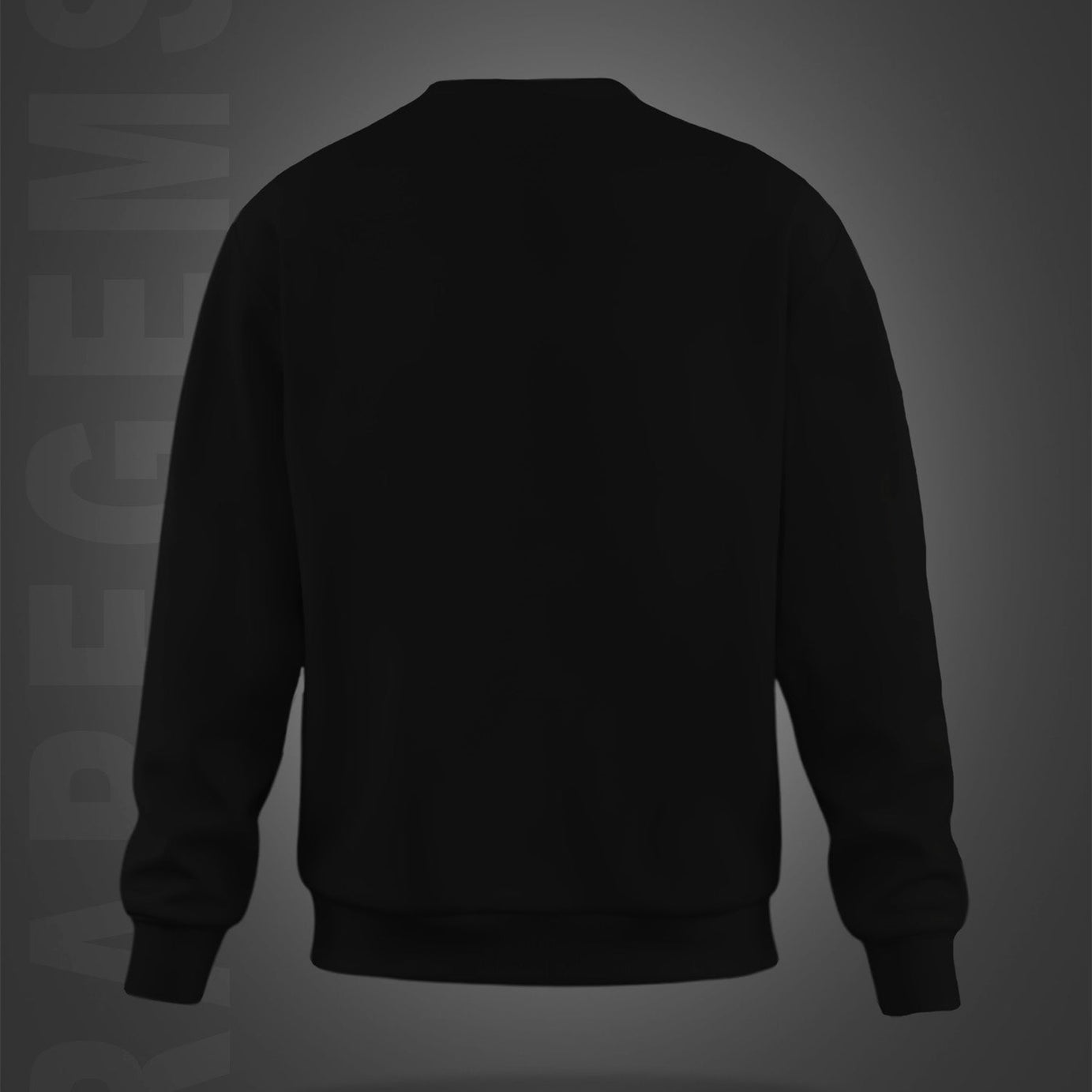Black Round Neck Skulls And Roses Printed Sweatshirt