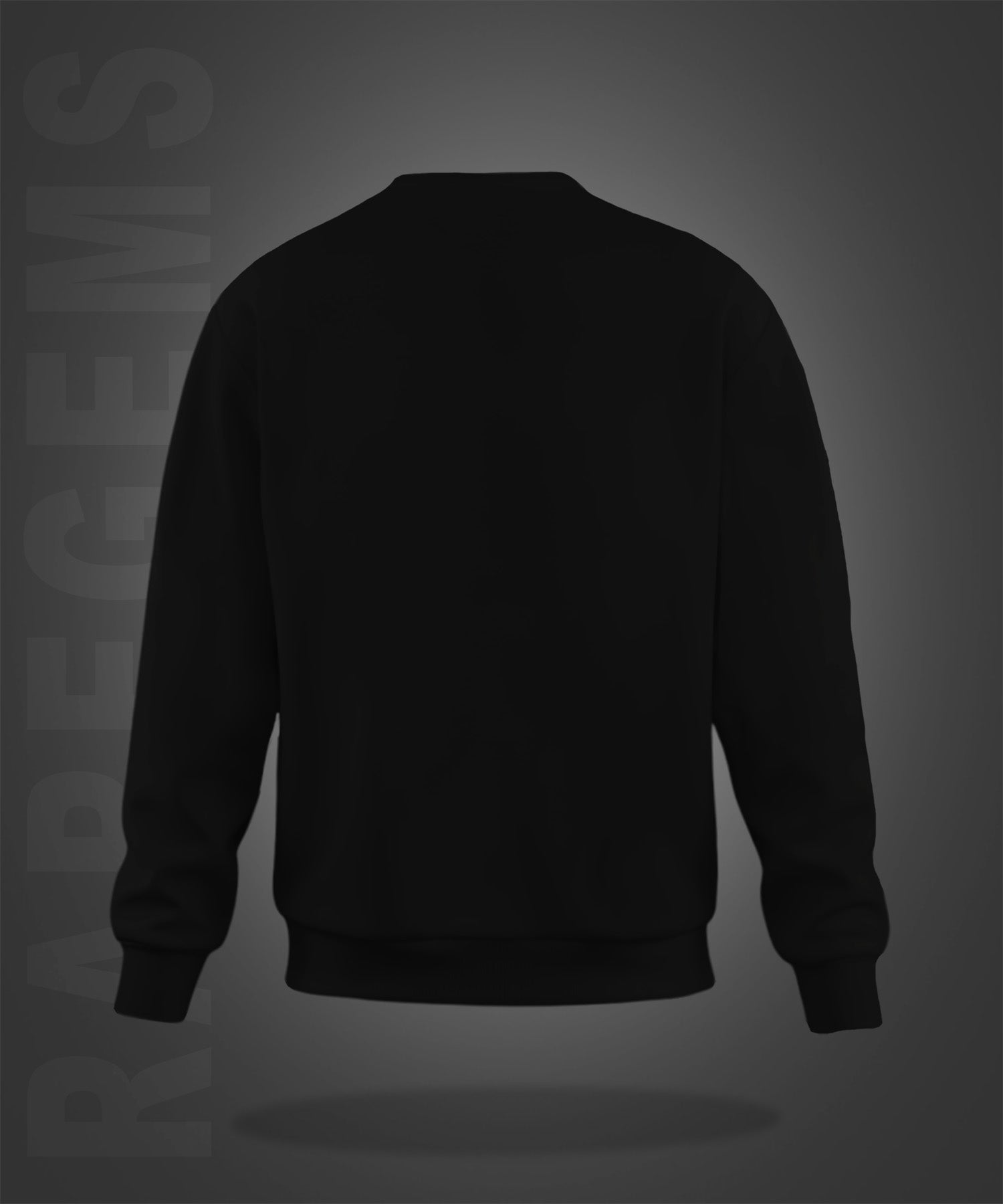 Black Round Neck Skulls And Roses Printed Sweatshirt