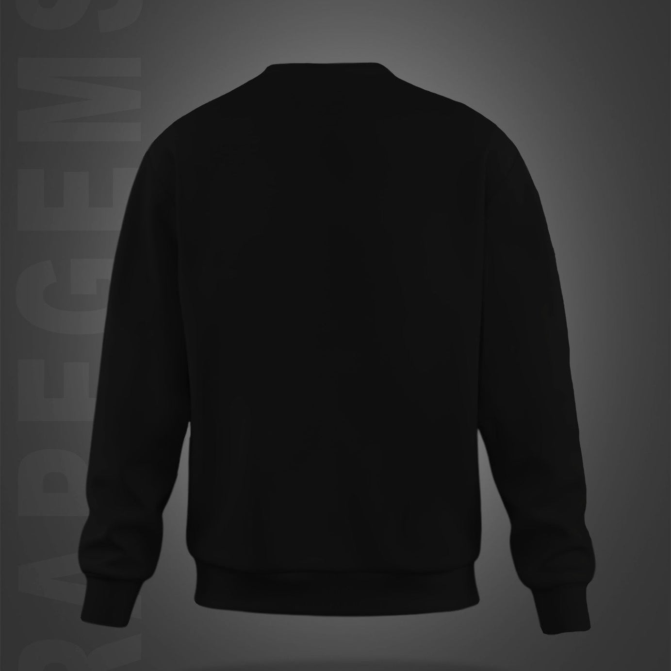 Black Round Neck Colorful Neon Panda Printed Sweatshirt