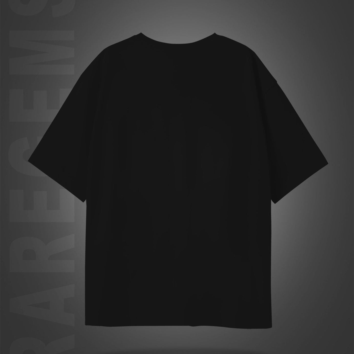 Black Half Sleeve Round Neck Burn The Past Phoenix Printed Oversized T-Shirt